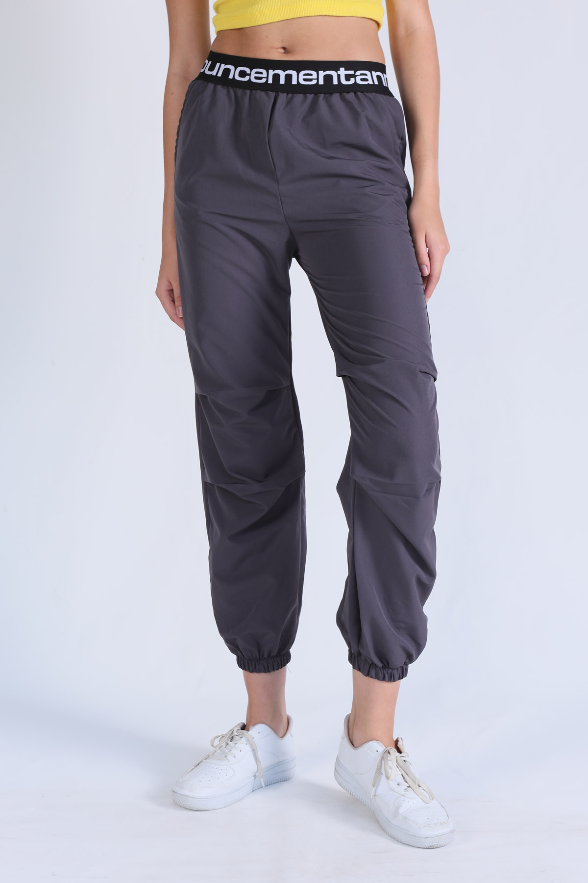Antrasit Bel Lastik Paraşüt Pantolon 23404 - 1