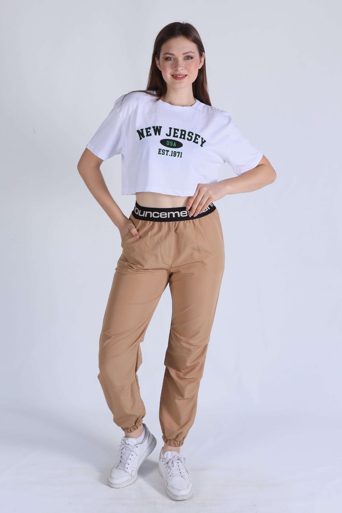 Bisküvi Bel Lastik Paraşüt Pantolon 23404 - 1
