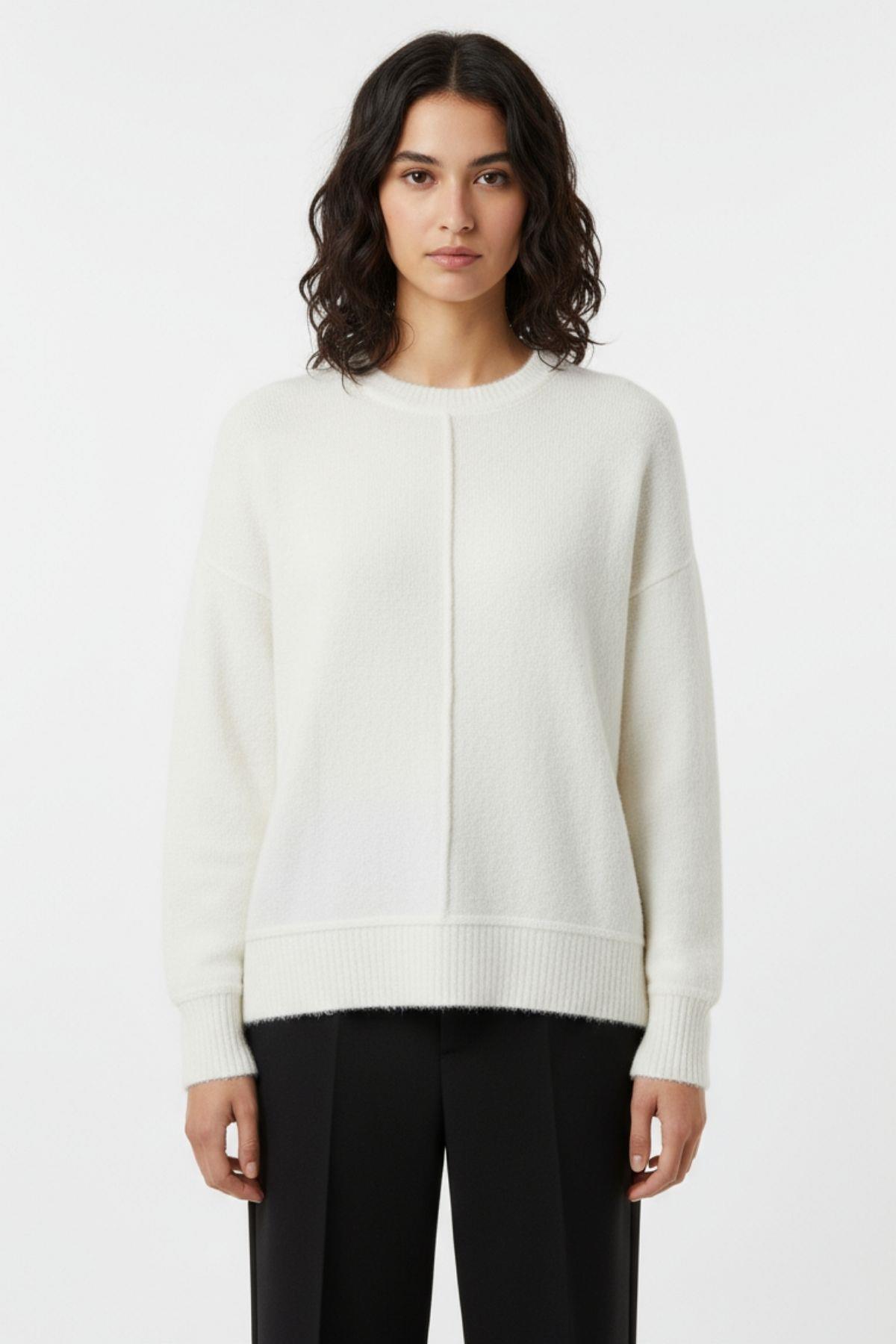 2345 Bisiklet Yaka Uzun Kol Tunik Natural 