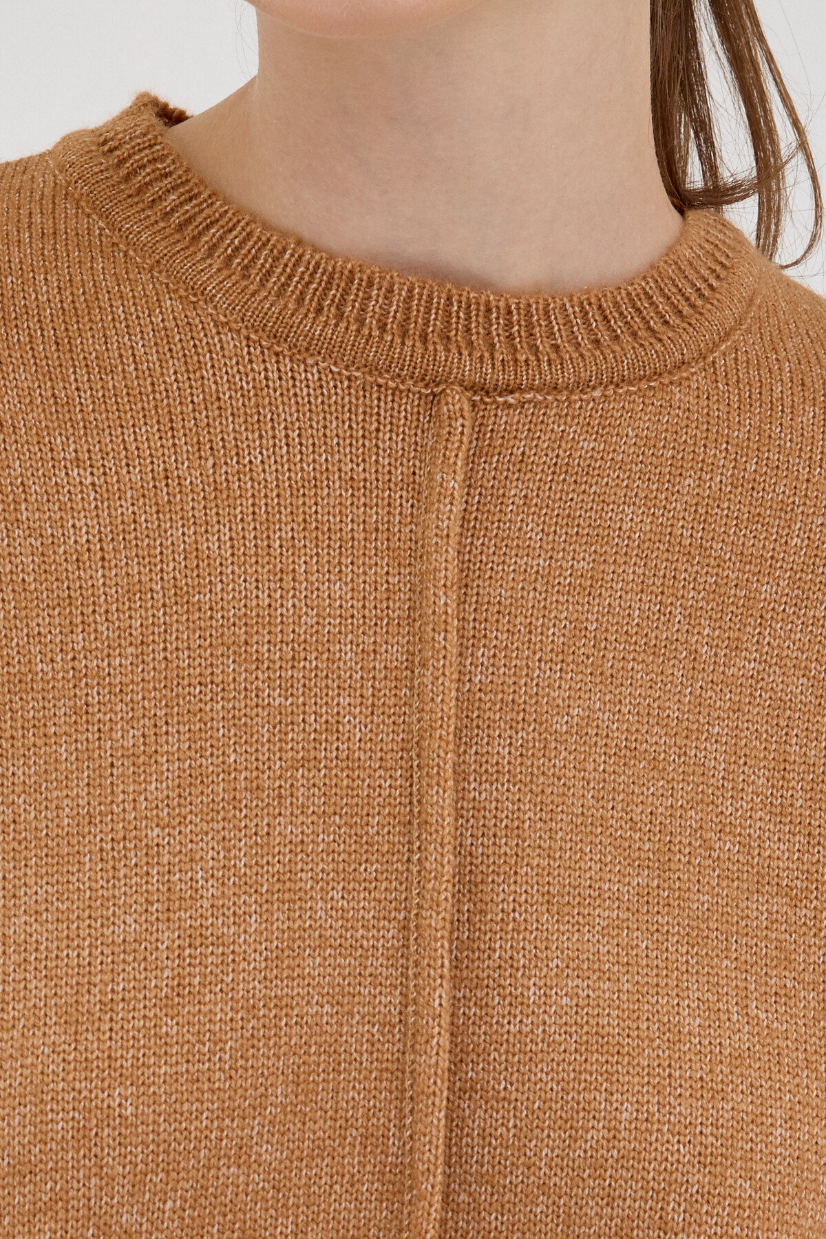 Taba Oversize Bisiklet Yaka Kadın Kazak 2345 - 4