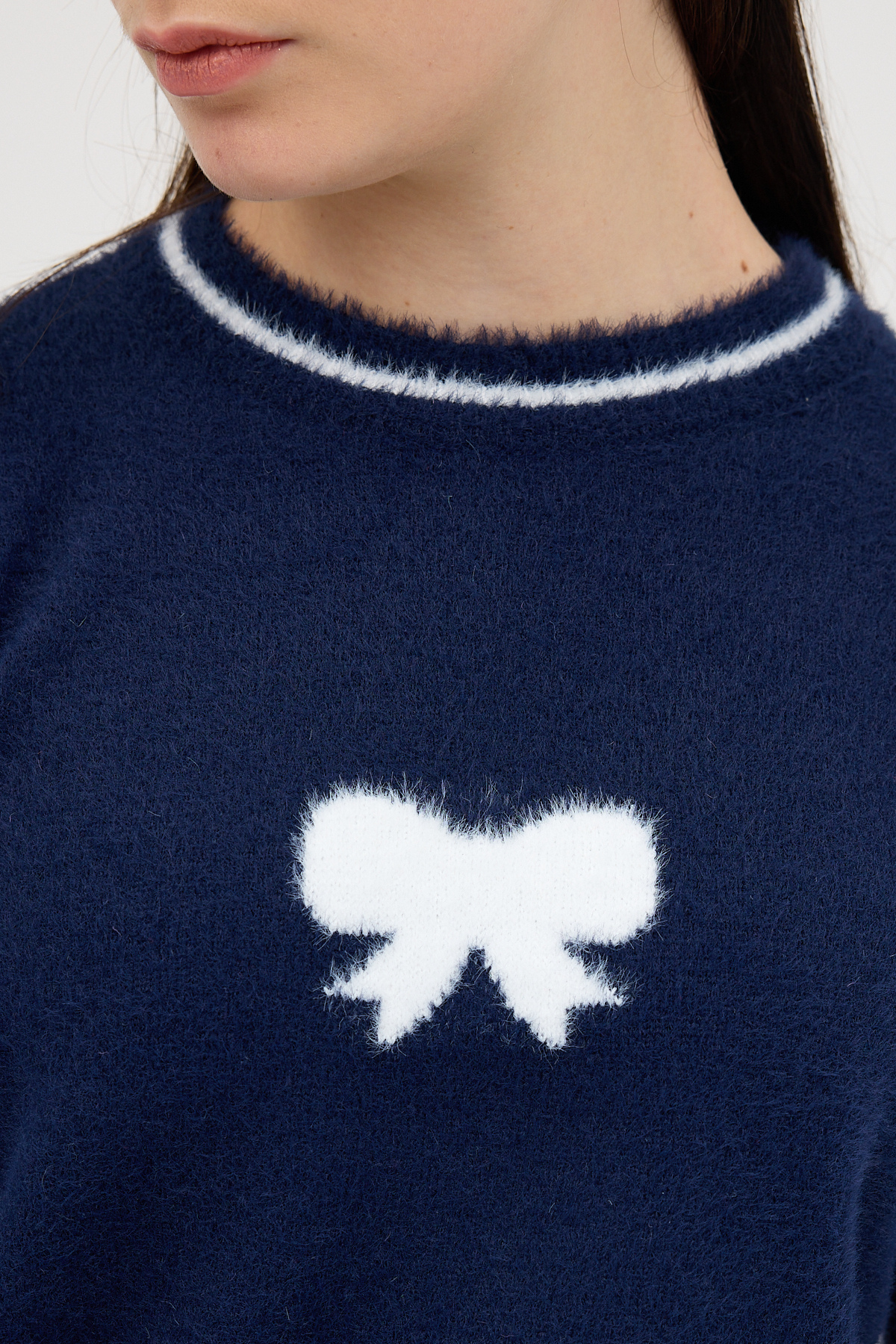 Laci Bisiklet Yaka Kurdele Detaylı Kadın Kazak 2359 - 4