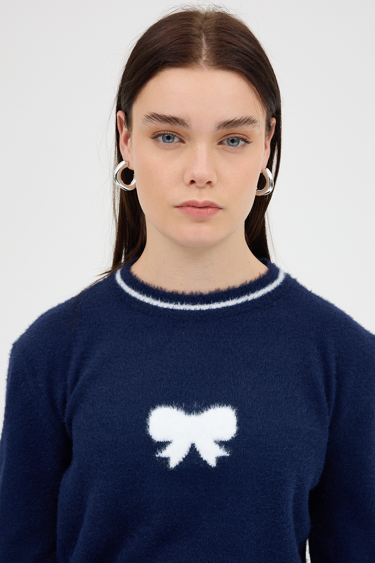 Laci Bisiklet Yaka Kurdele Detaylı Kadın Kazak 2359 - 8