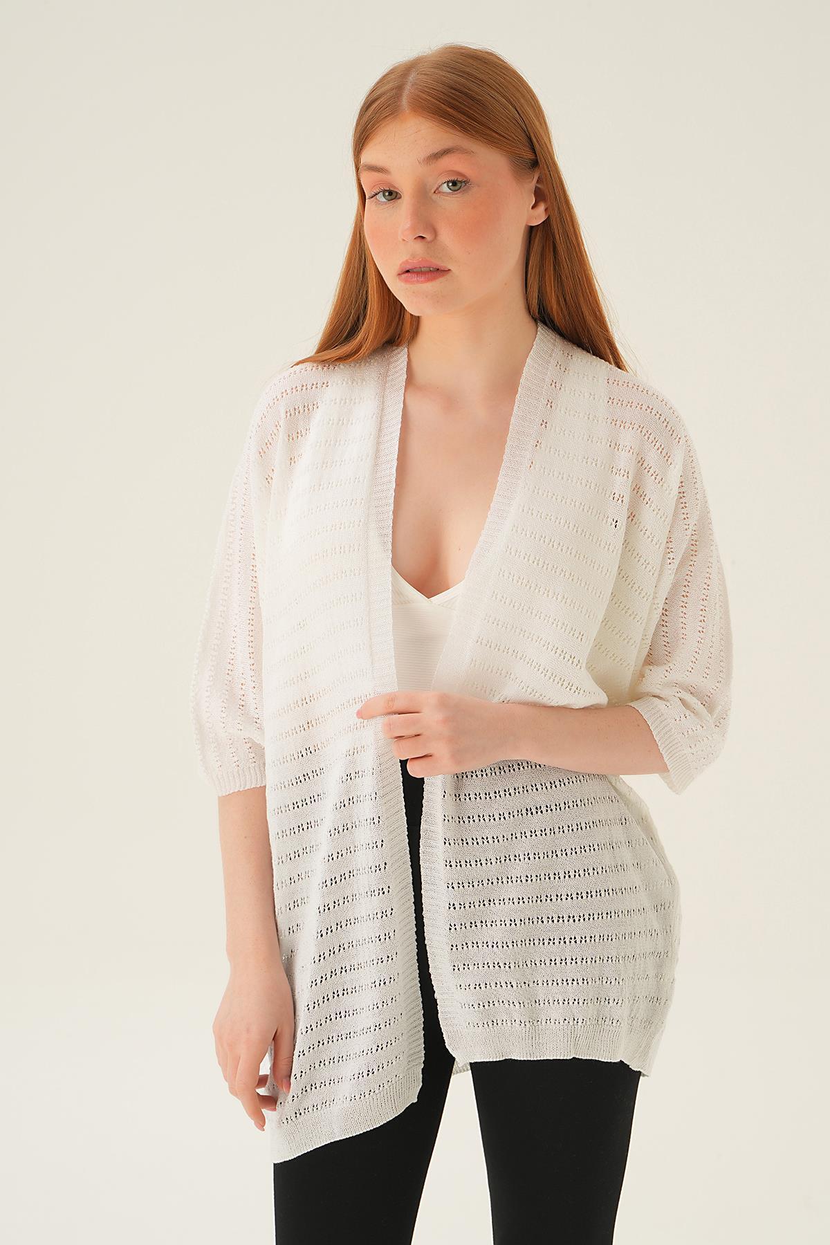 Natural Yarım Kol Hırka 2382 - 1