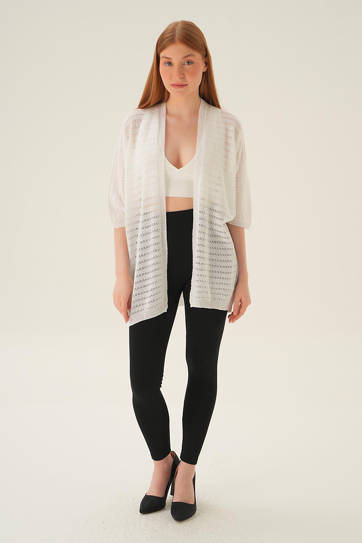 Natural Yarım Kol Hırka 2382 - 2