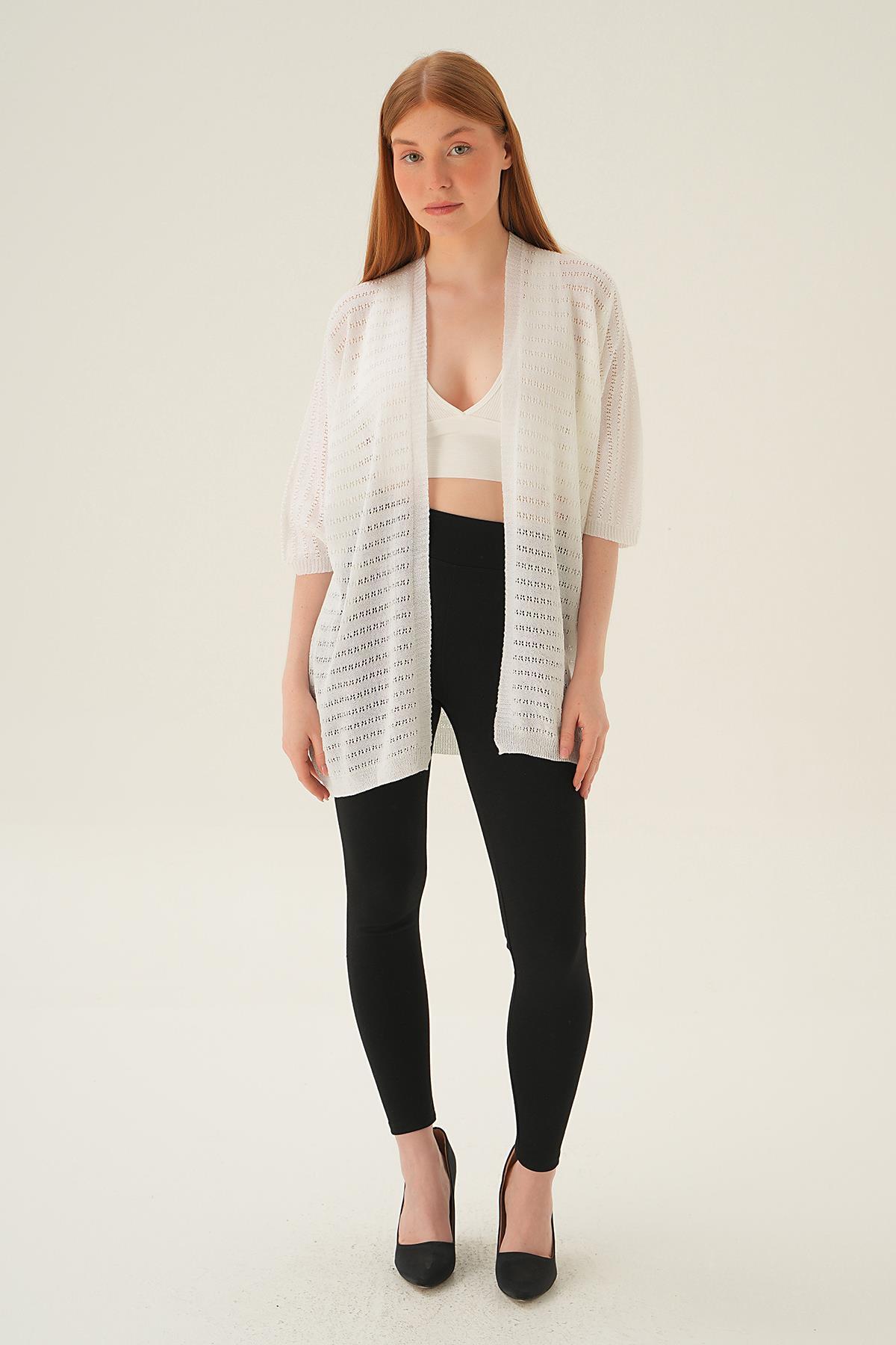 Natural Yarım Kol Hırka 2382 - 6