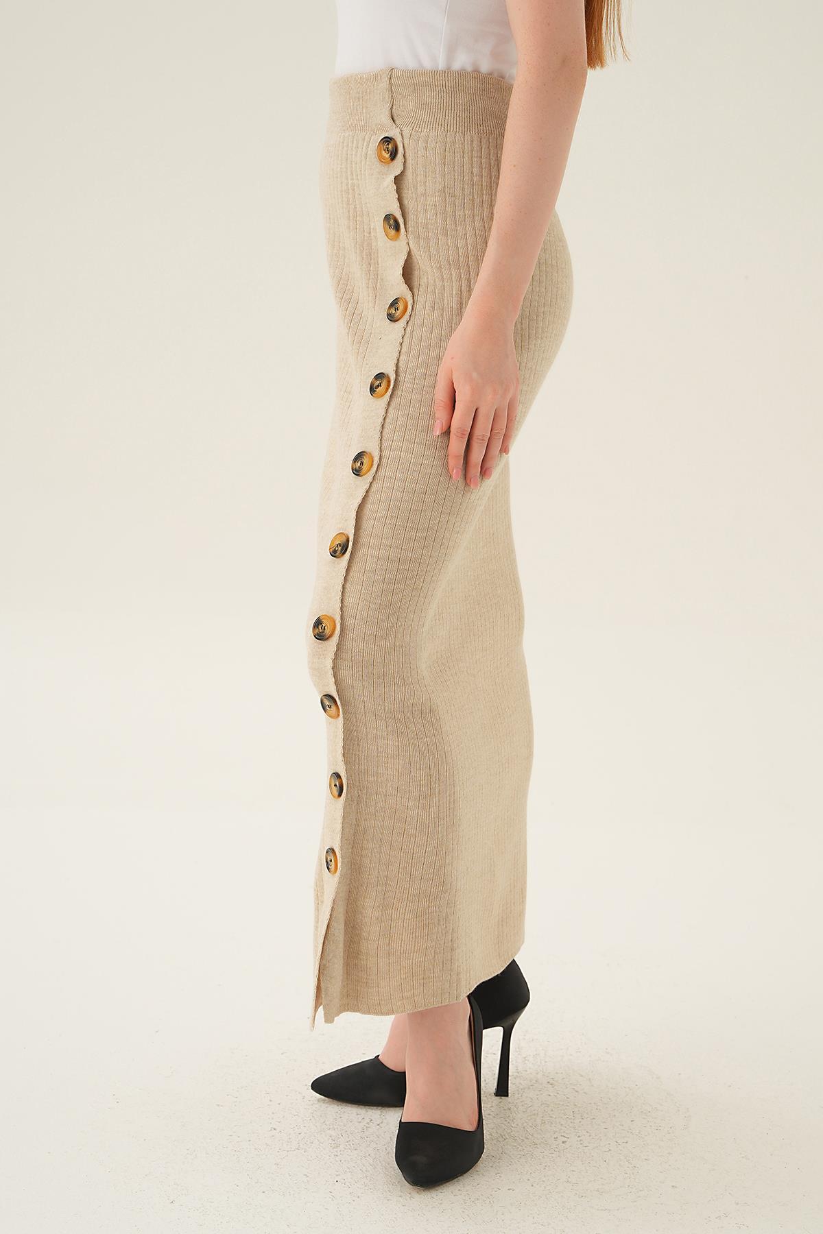 2401 Düğme Detay Etek Taş - 3