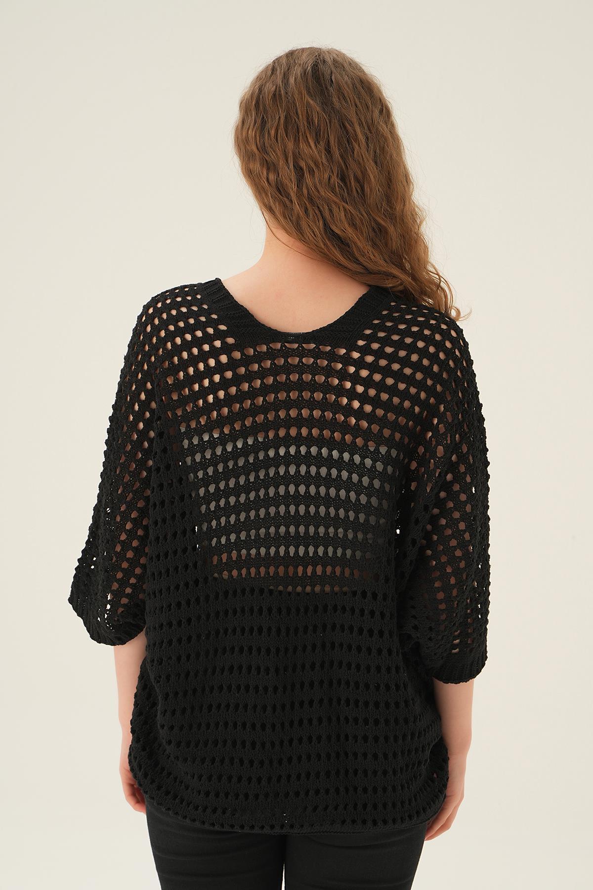 Siyah Delikli Hırka 2403 - 4