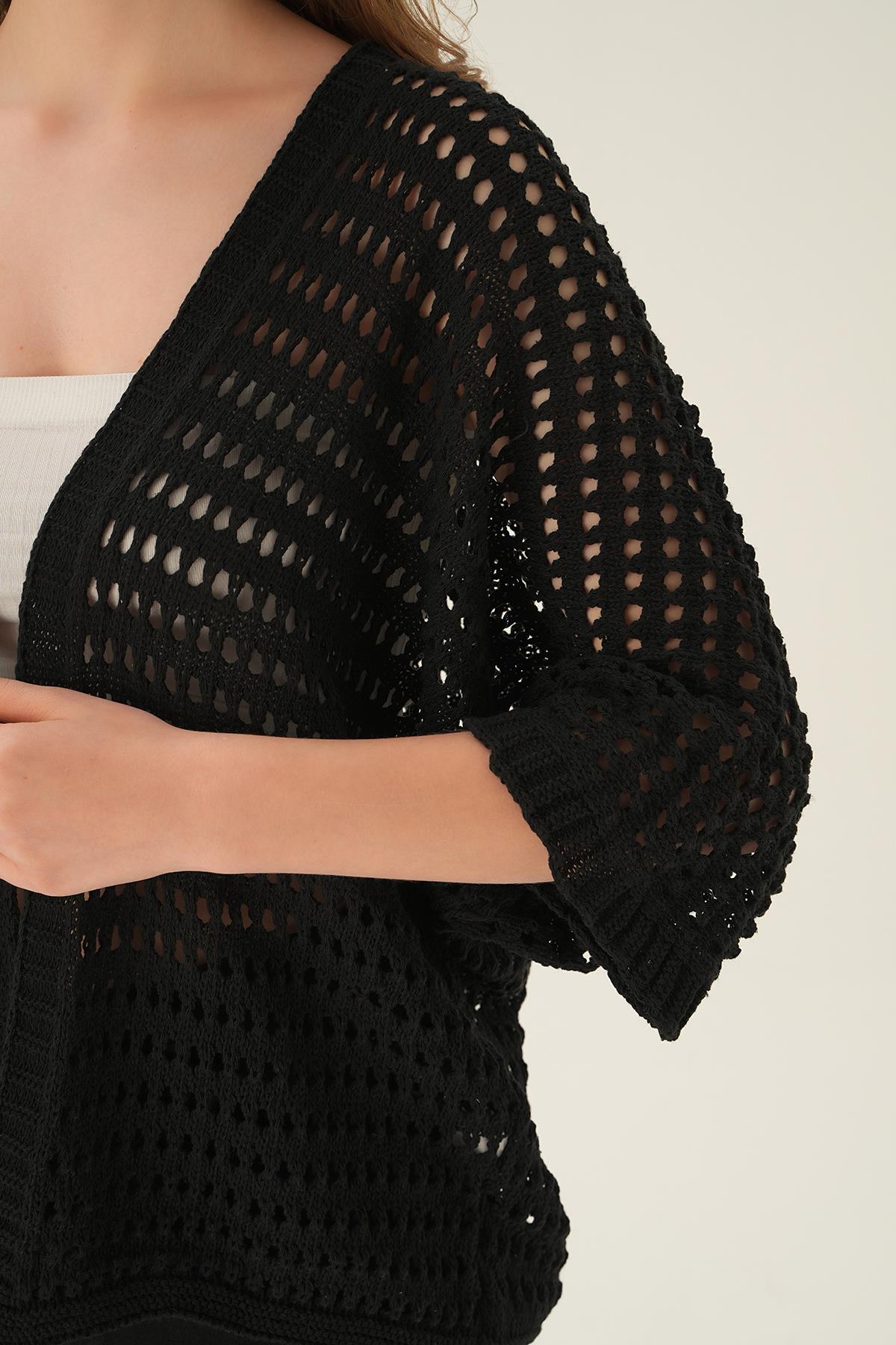 Siyah Delikli Hırka 2403 - 5