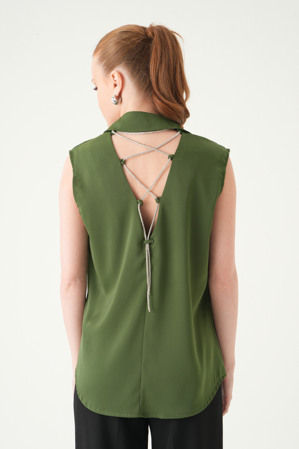 Haki Sıfır Kol Gömlek 241190 - 5