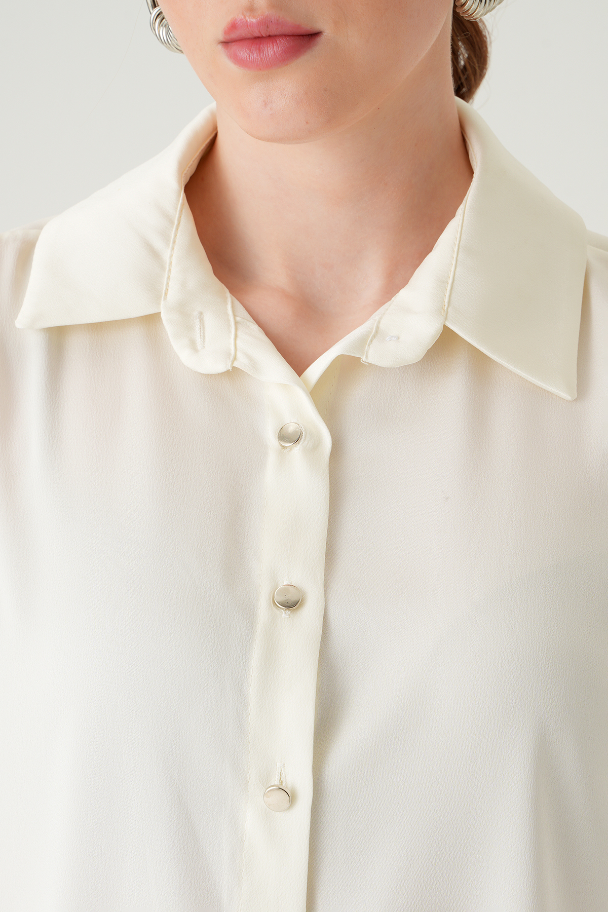 Krem Sıfır Kol Gömlek 241190 - 4