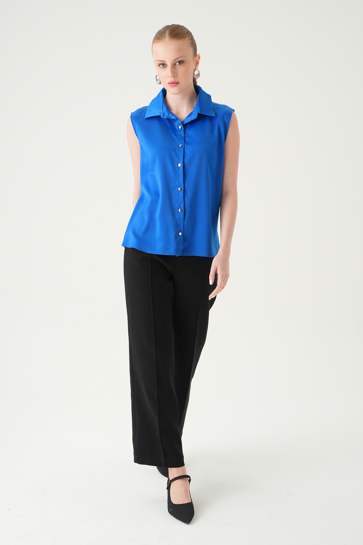 Saks Sıfır Kol Gömlek 241190 - 3