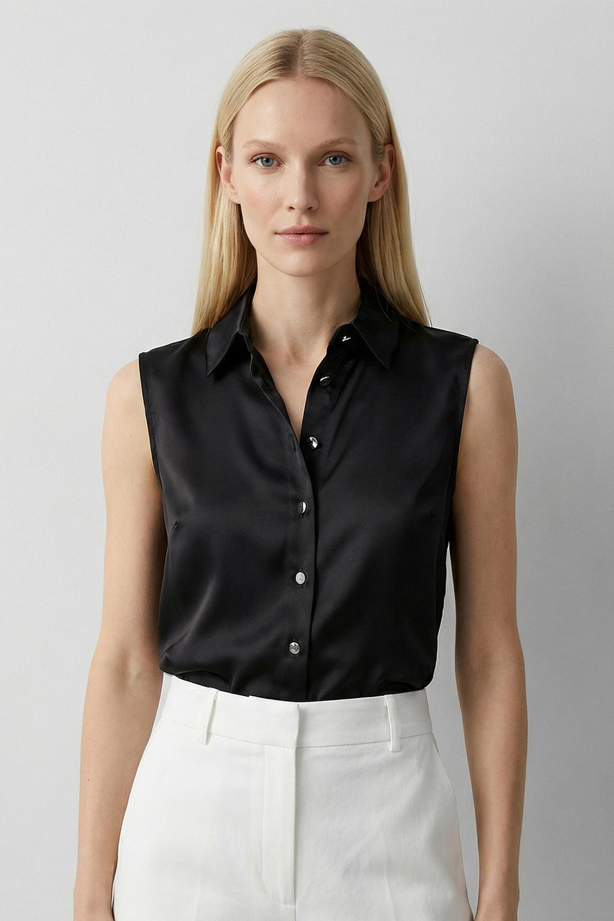 241190 Sıfır Kol Gömlek Siyah - RAYS