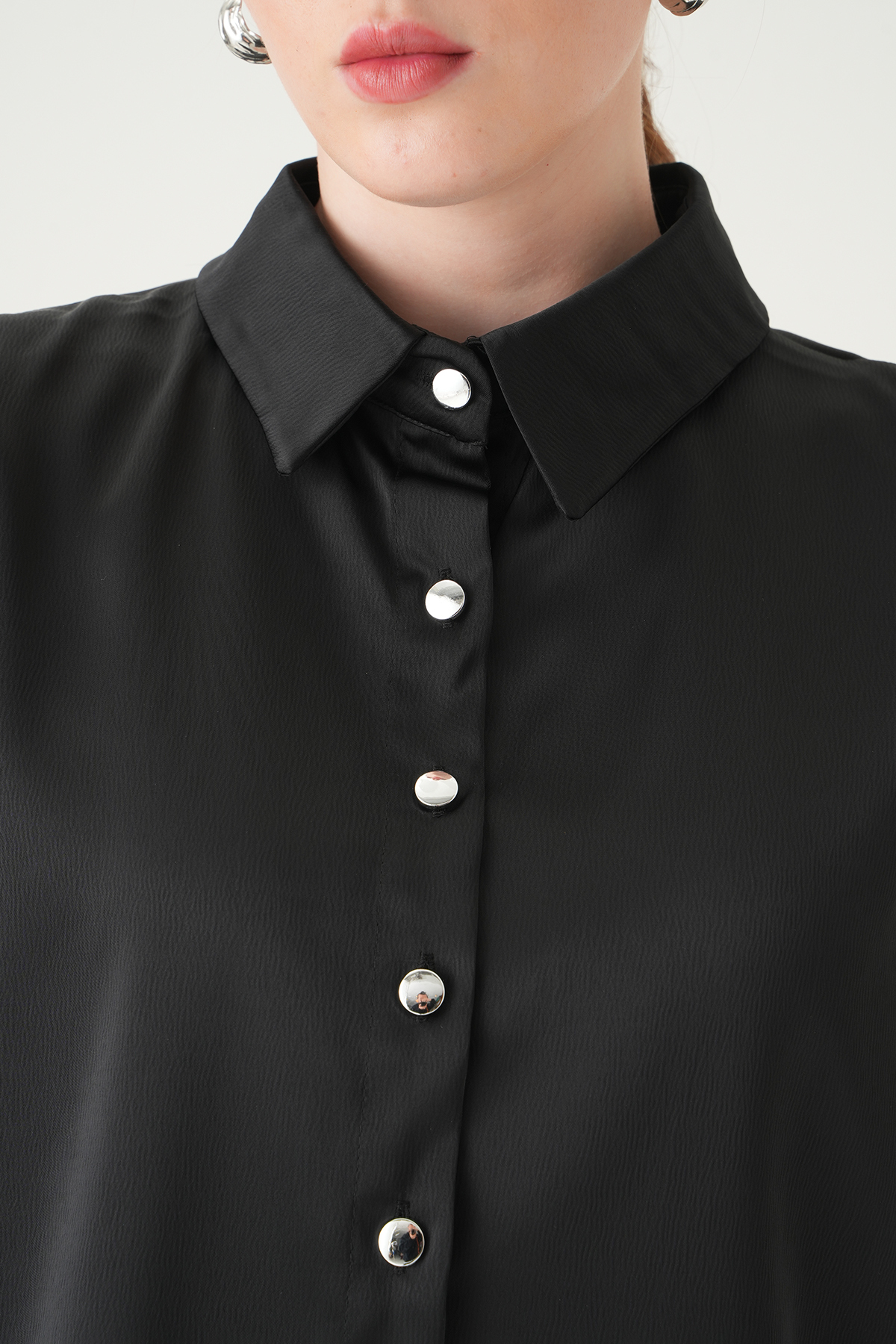 Siyah Sıfır Kol Gömlek 241190 - 4