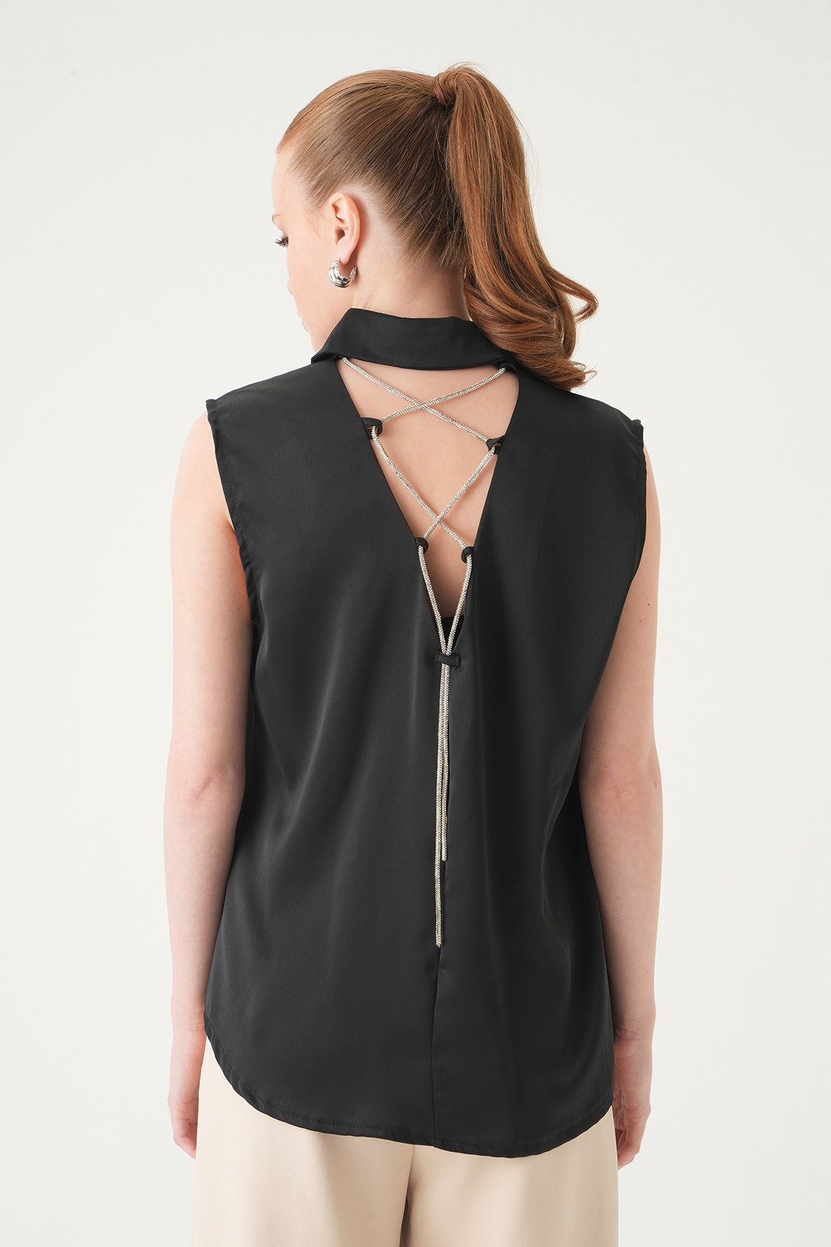 Siyah Sıfır Kol Gömlek 241190 - 5