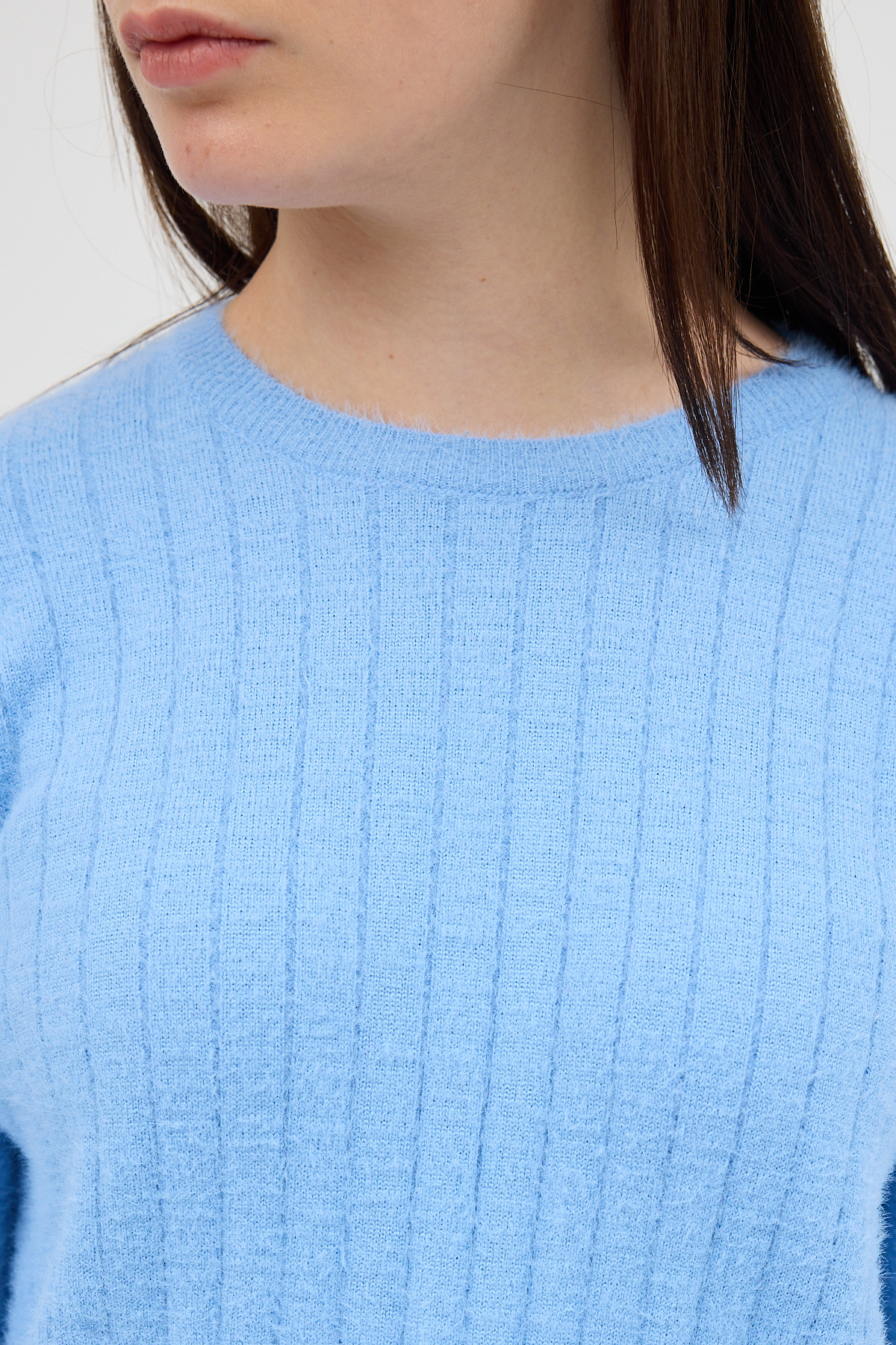 Bebe Mavi Bisiklet Yaka Uzun Kol Kadın Kazak 2412 - 4