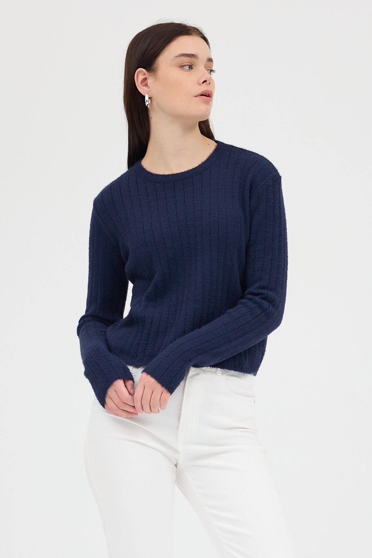 Laci Bisiklet Yaka Uzun Kol Kadın Kazak 2412 - RAYS