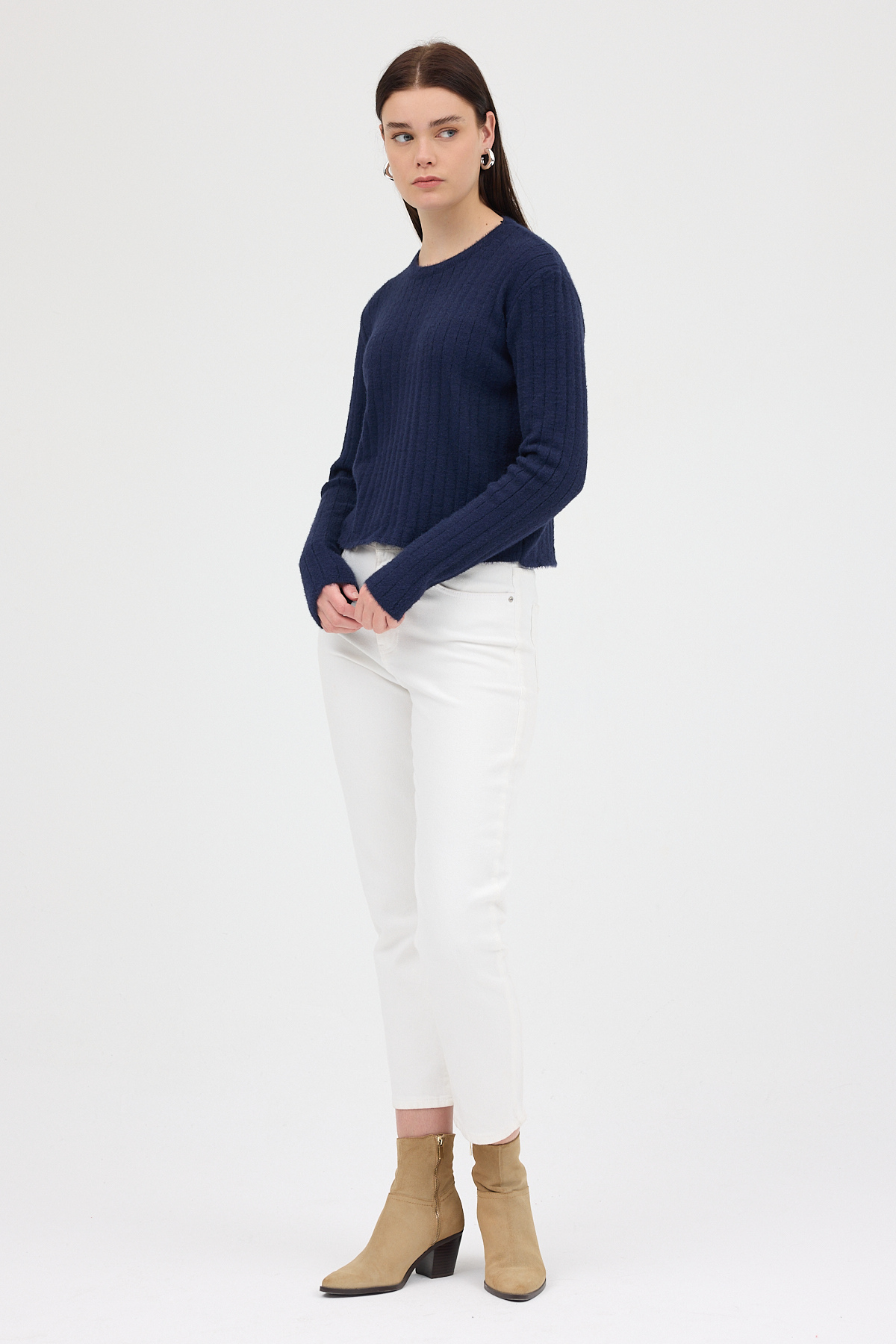 Laci Bisiklet Yaka Uzun Kol Kadın Kazak 2412 - RAYS