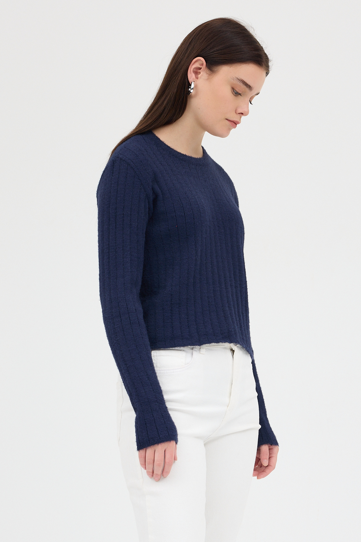 Laci Bisiklet Yaka Uzun Kol Kadın Kazak 2412 - 2