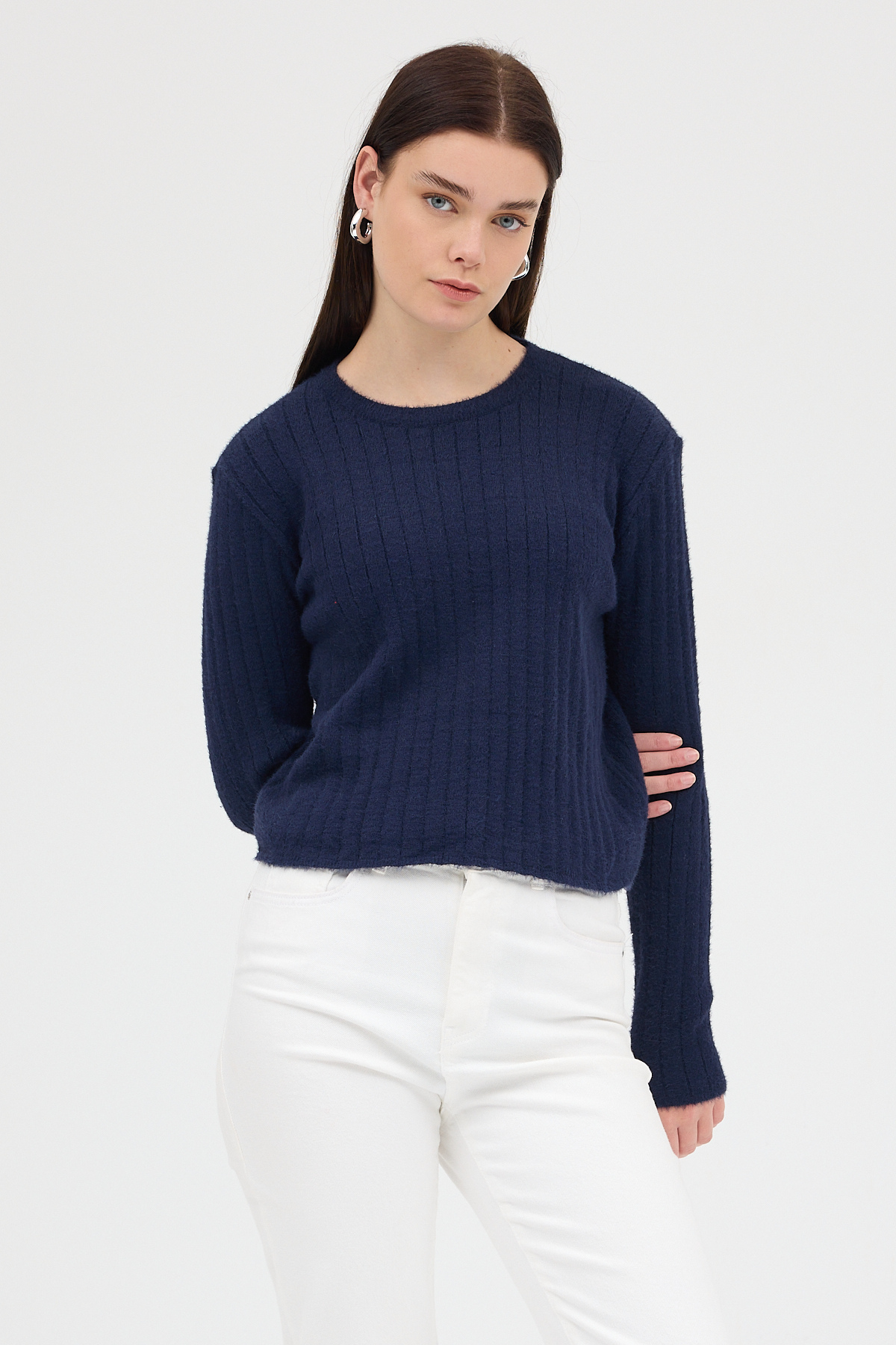 Laci Bisiklet Yaka Uzun Kol Kadın Kazak 2412 - 6