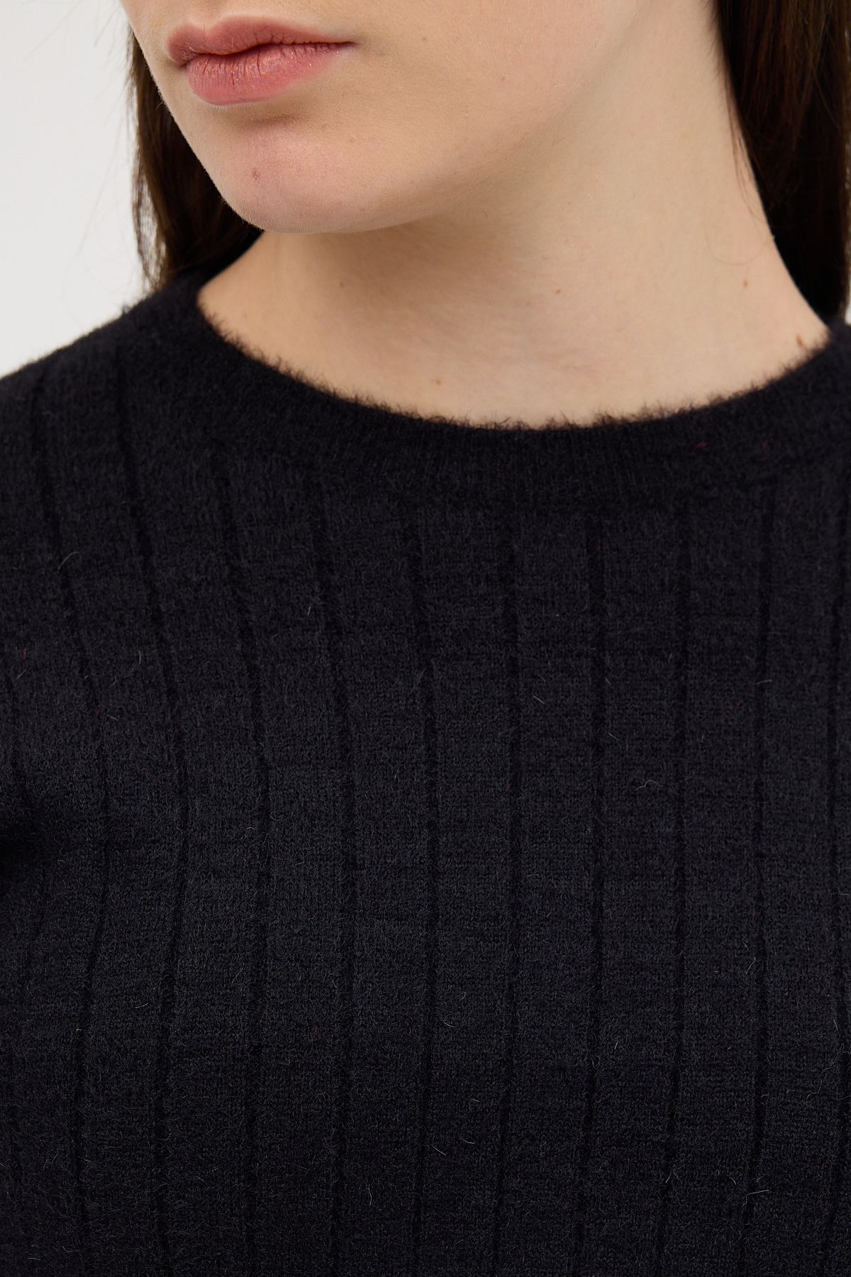 Siyah Bisiklet Yaka Uzun Kol Kadın Kazak 2412 - 4