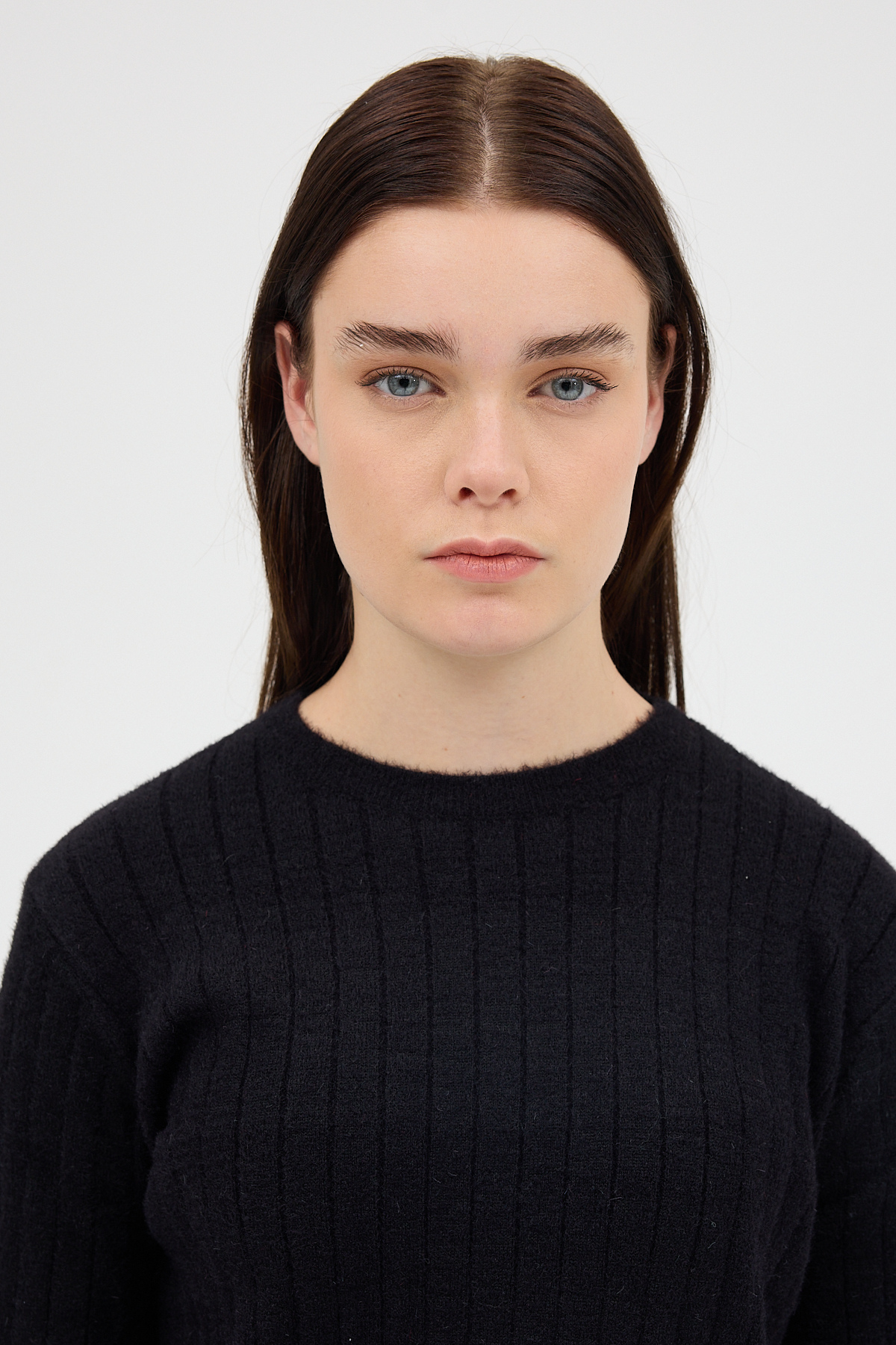 Siyah Bisiklet Yaka Uzun Kol Kadın Kazak 2412 - 8