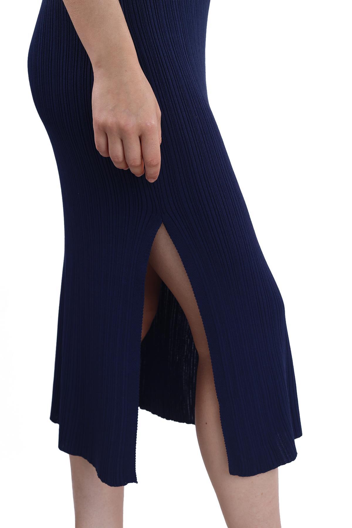 Laci Askılı Triko Elbise 24147 - 6