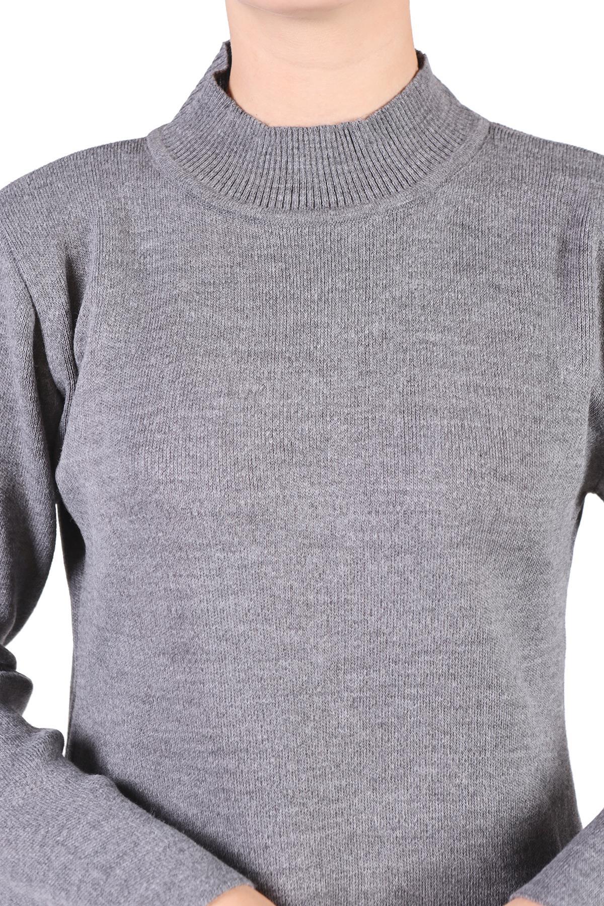 Füme Yarım Boğaz Kısa Triko Elbise 24151 - RAYS