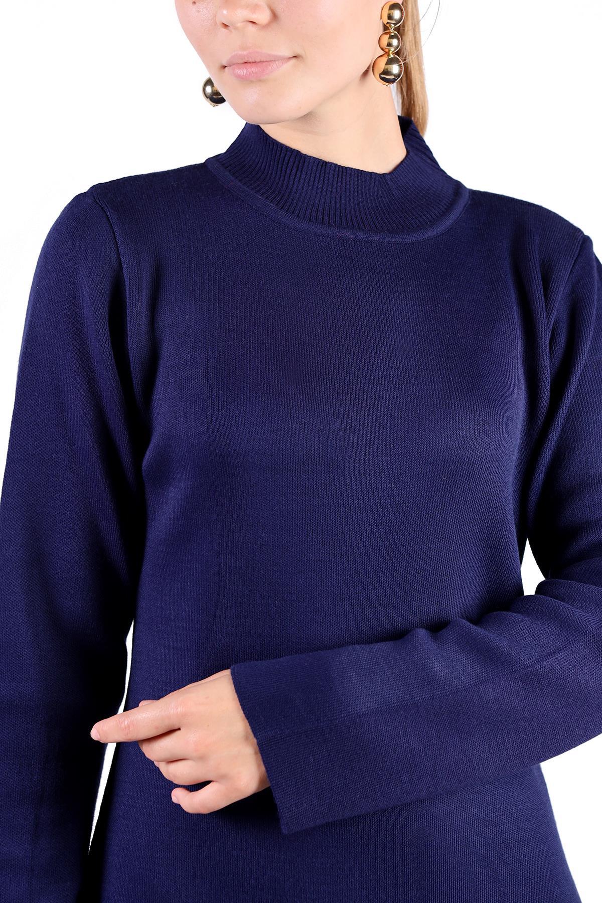 24151 Yarım Boğaz Kısa Triko Elbise Laci - RAYS