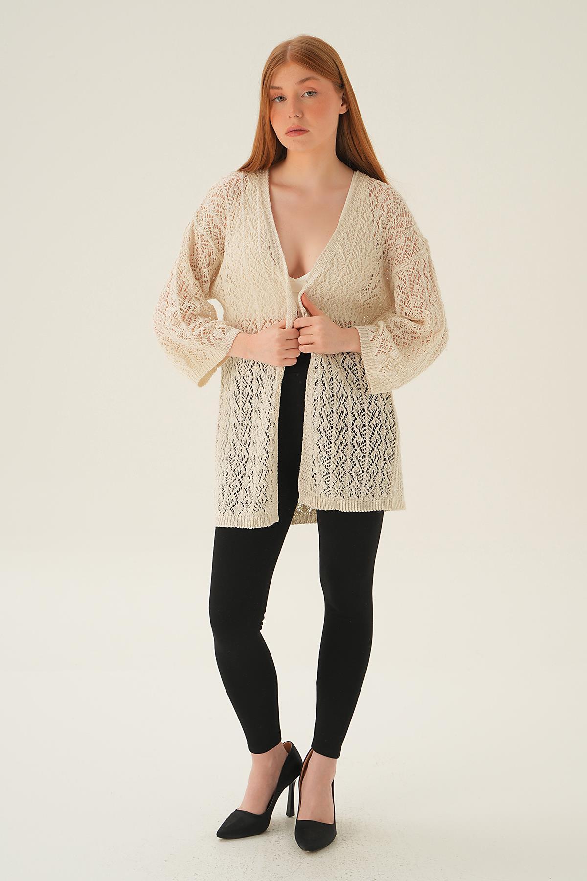 Natural Delikli Hırka 2419 - 2