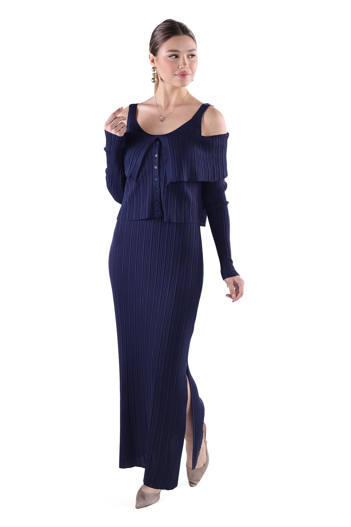 Laci Madonna Yaka Elbise Takım 24216 