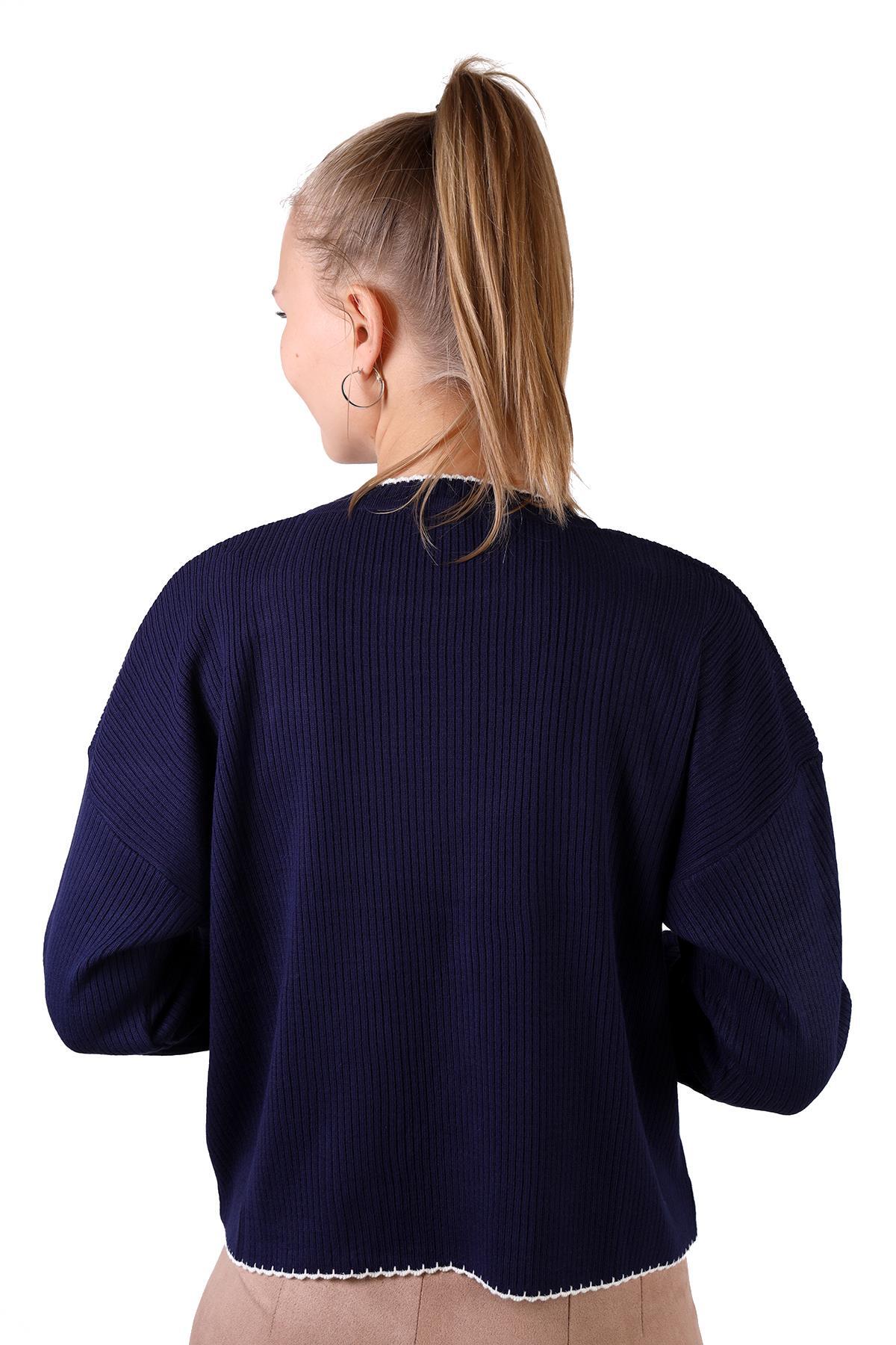 24245 Çoban Dikiş Detay Kazak Laci - 5