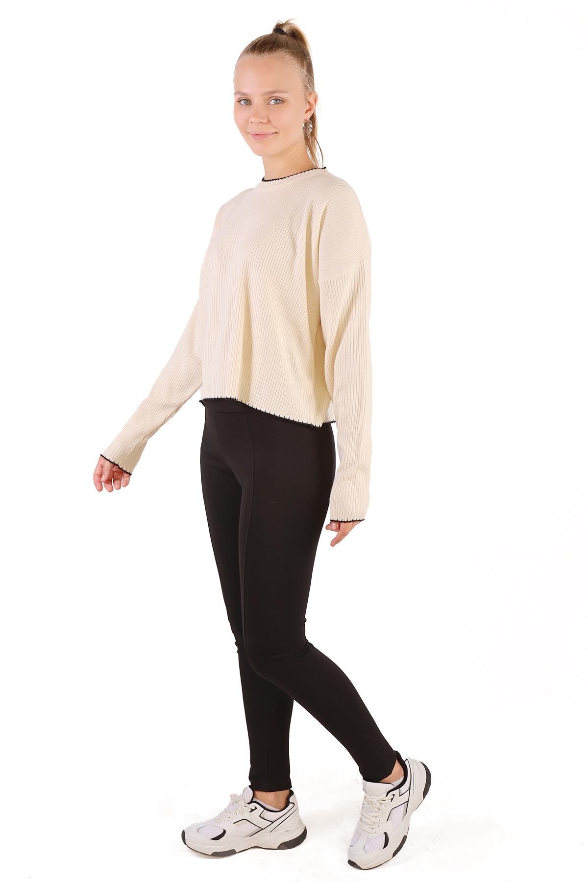 Taş Çoban Dikiş Detay Kazak 24245 - 2