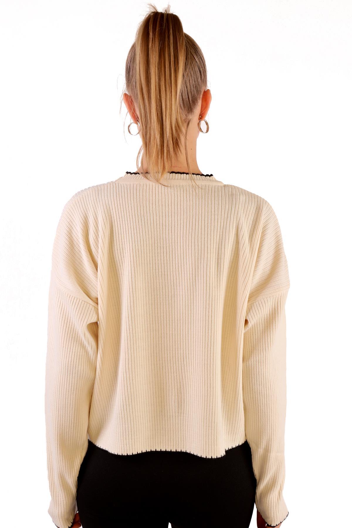 Taş Çoban Dikiş Detay Kazak 24245 - 5