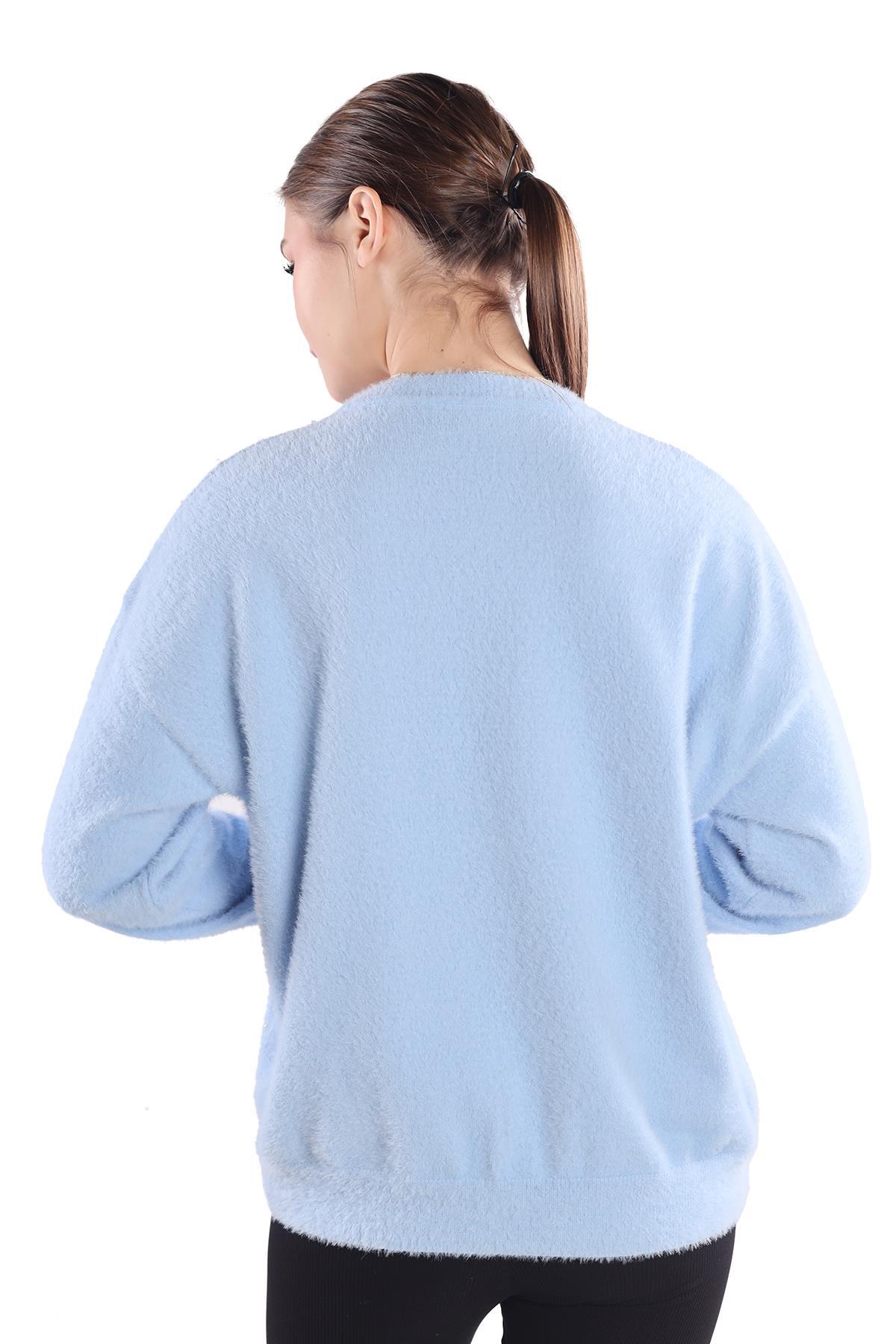 24266 Taş Detay Sakallı Kazak Bebe Mavi - 5