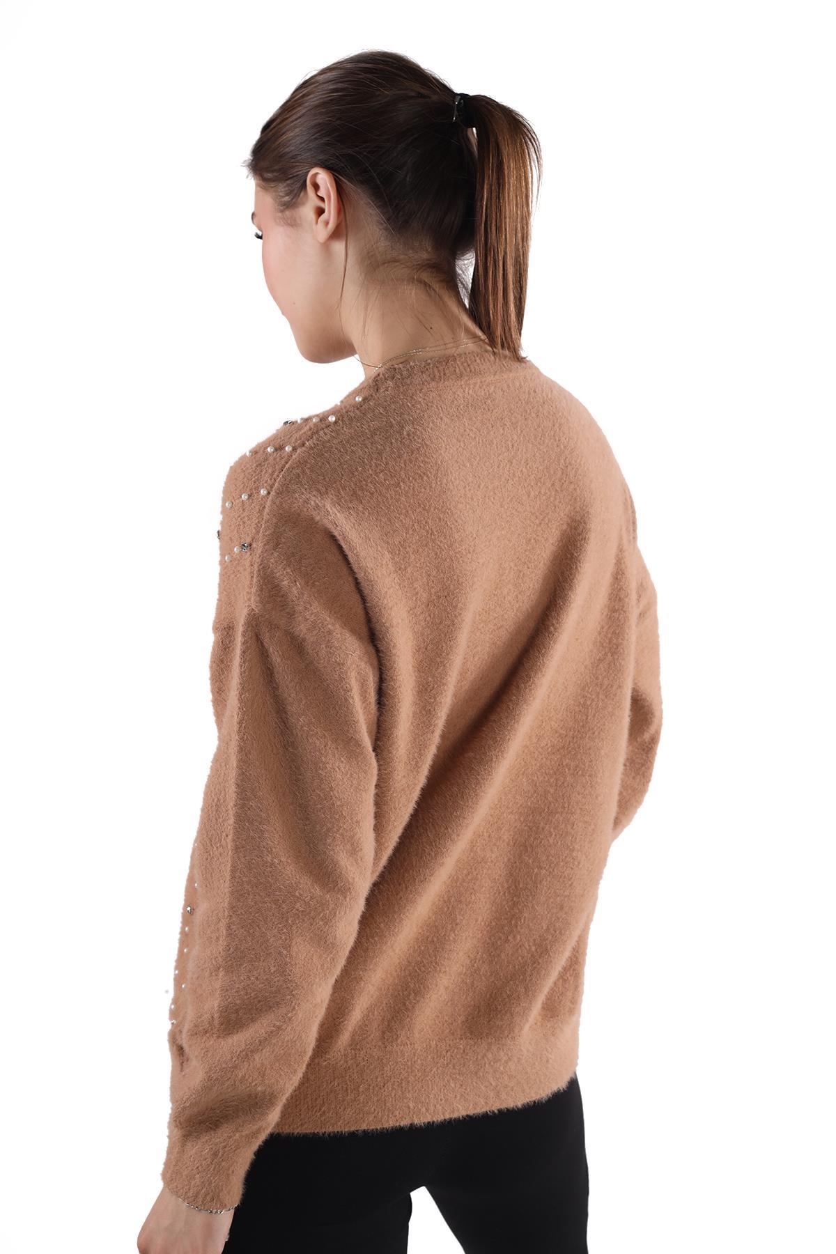 Camel Taş Detay Sakallı Kazak 24266 - 5