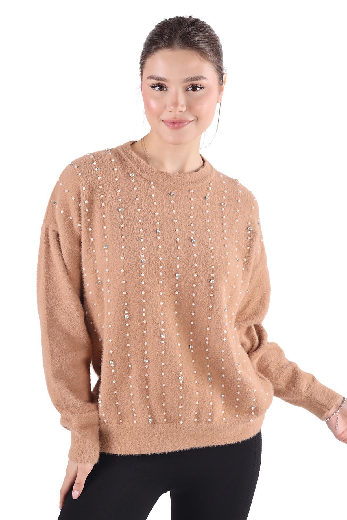 Camel Taş Detay Sakallı Kazak 24266 - 1