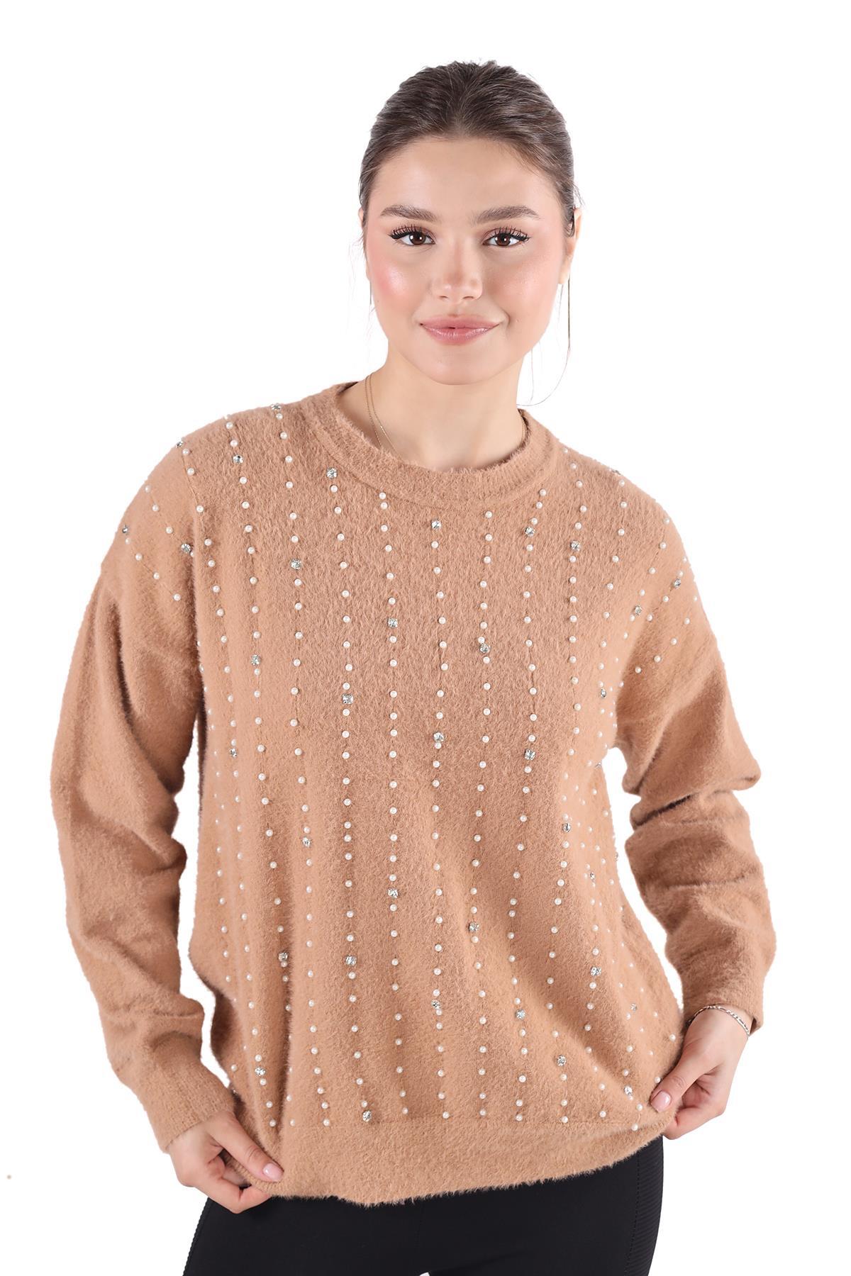 Camel Taş Detay Sakallı Kazak 24266 - 3