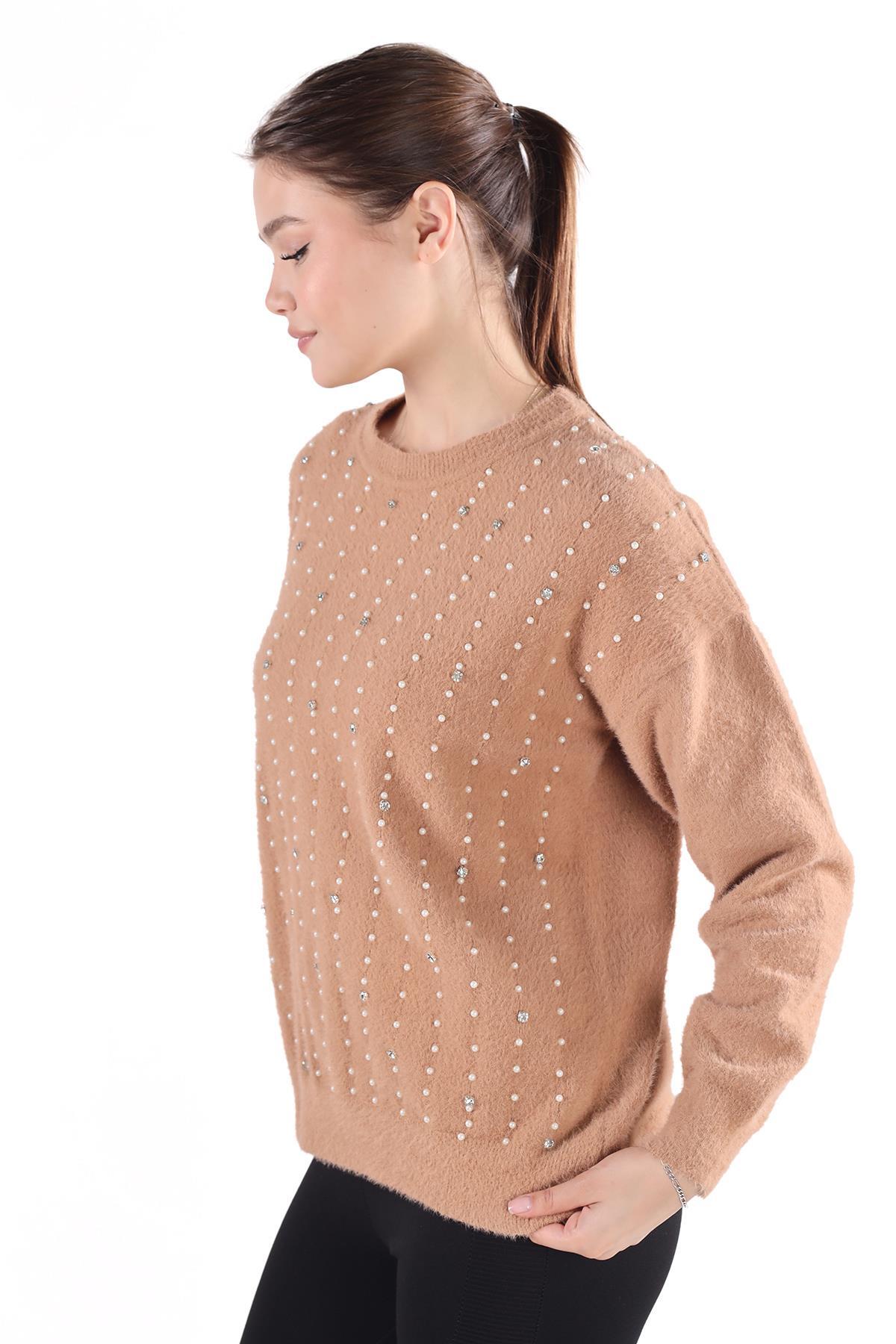 Camel Taş Detay Sakallı Kazak 24266 - 6