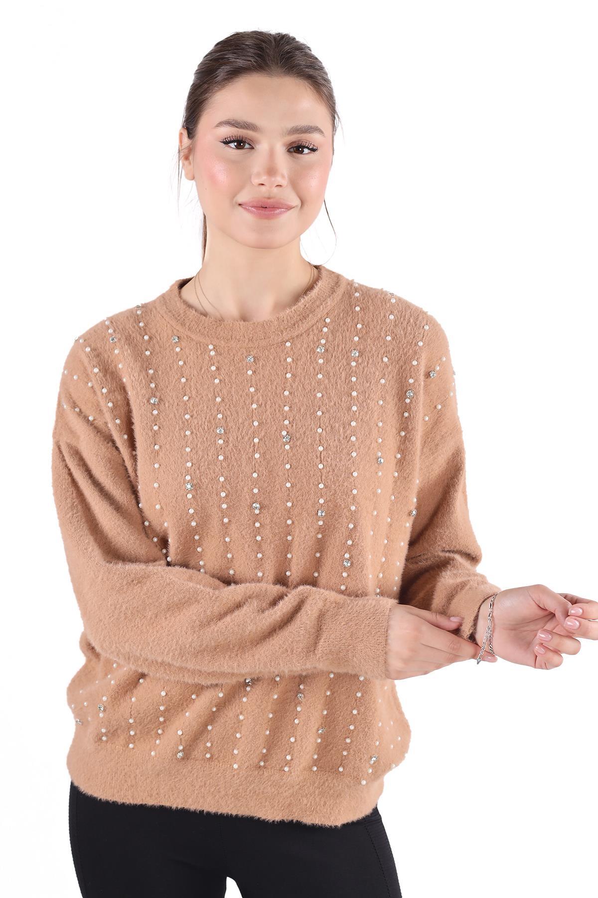 Camel Taş Detay Sakallı Kazak 24266 - 7