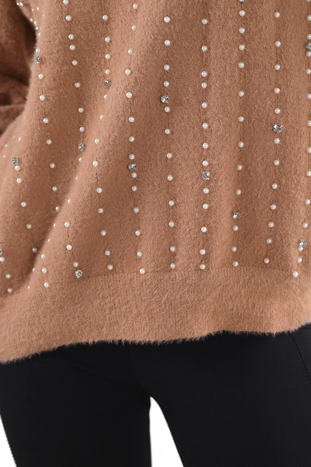 Camel Taş Detay Sakallı Kazak 24266 - 8