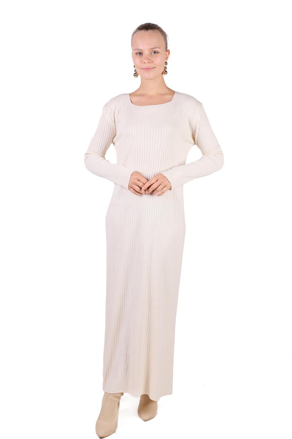 Taş Degaje Yaka Elbise Takım 24267 - 3