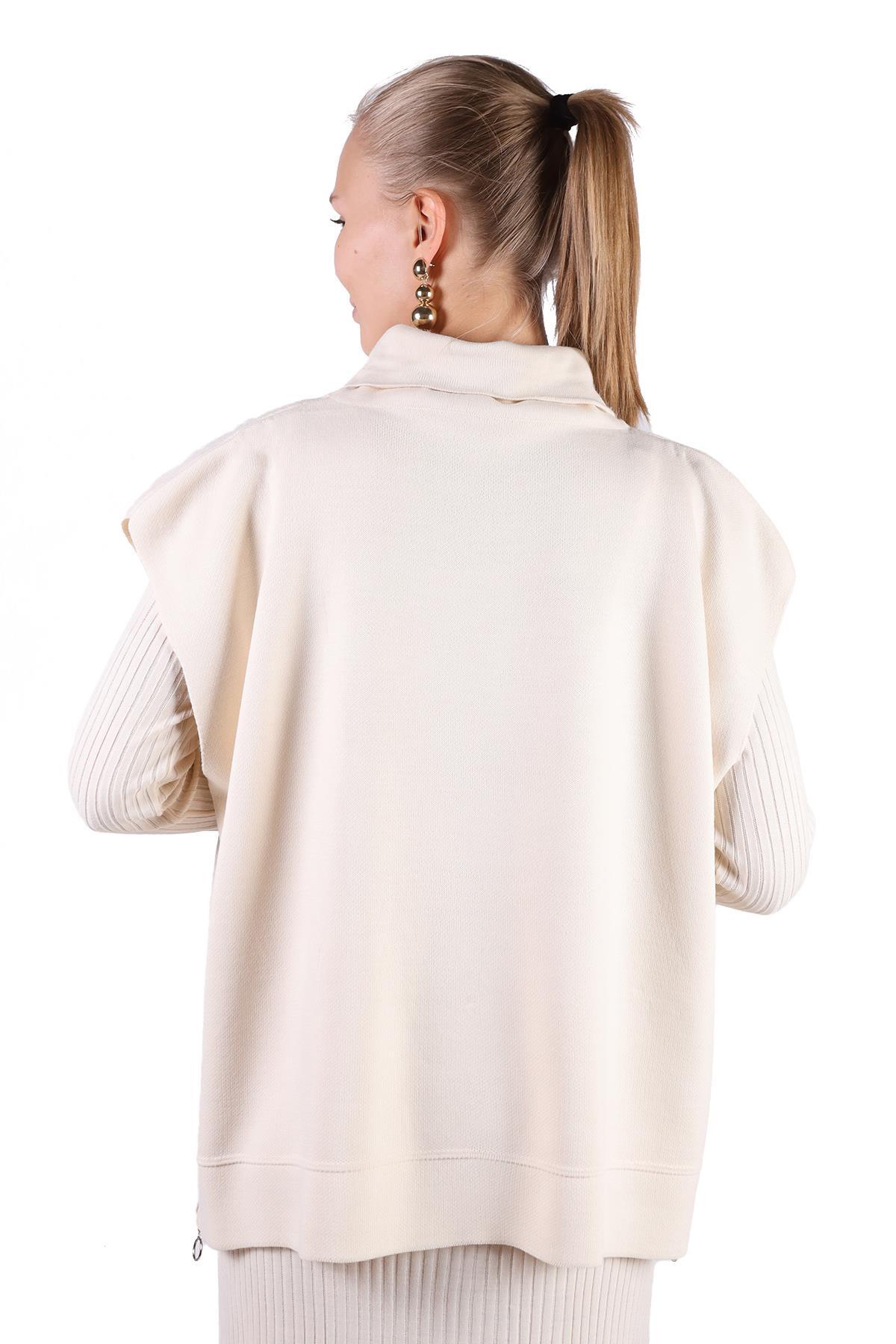 Taş Degaje Yaka Elbise Takım 24267 - 5