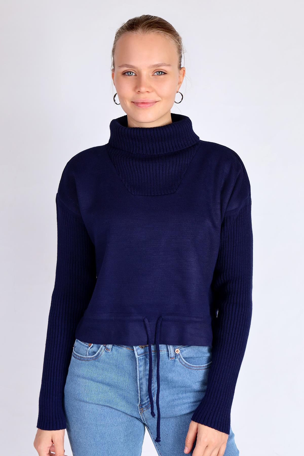 Laci Etek Bağcık Detay Kazak 24284 - 1