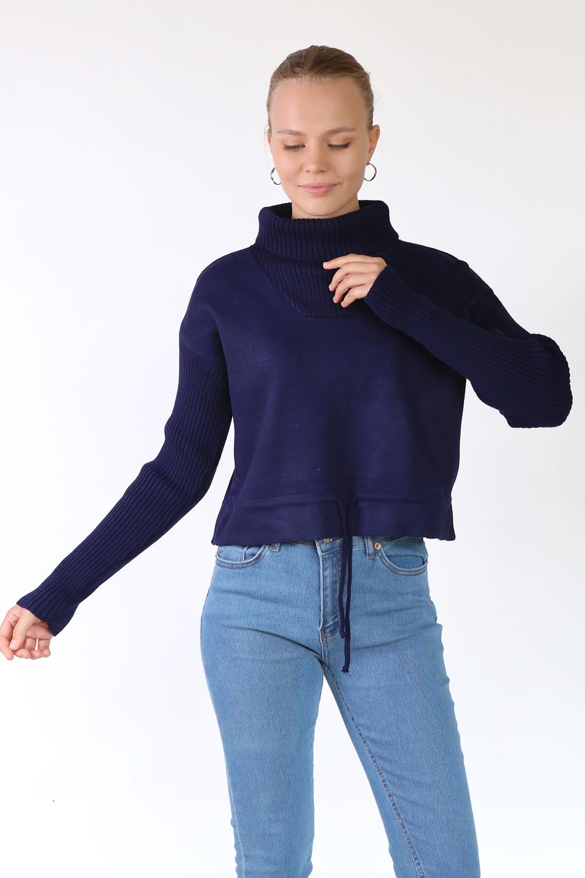 Laci Etek Bağcık Detay Kazak 24284 - 3