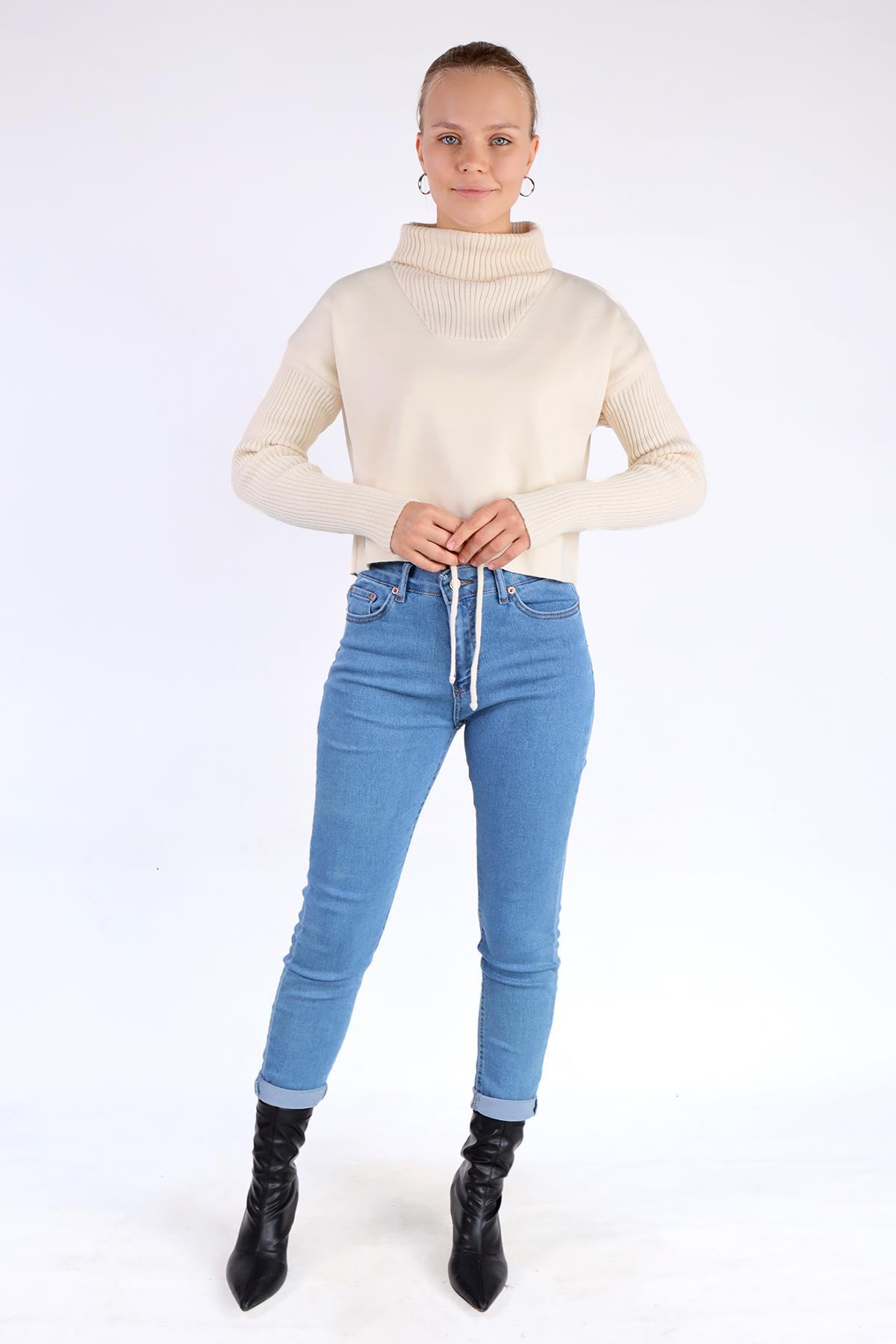 Taş Etek Bağcık Detay Kazak 24284 - 2