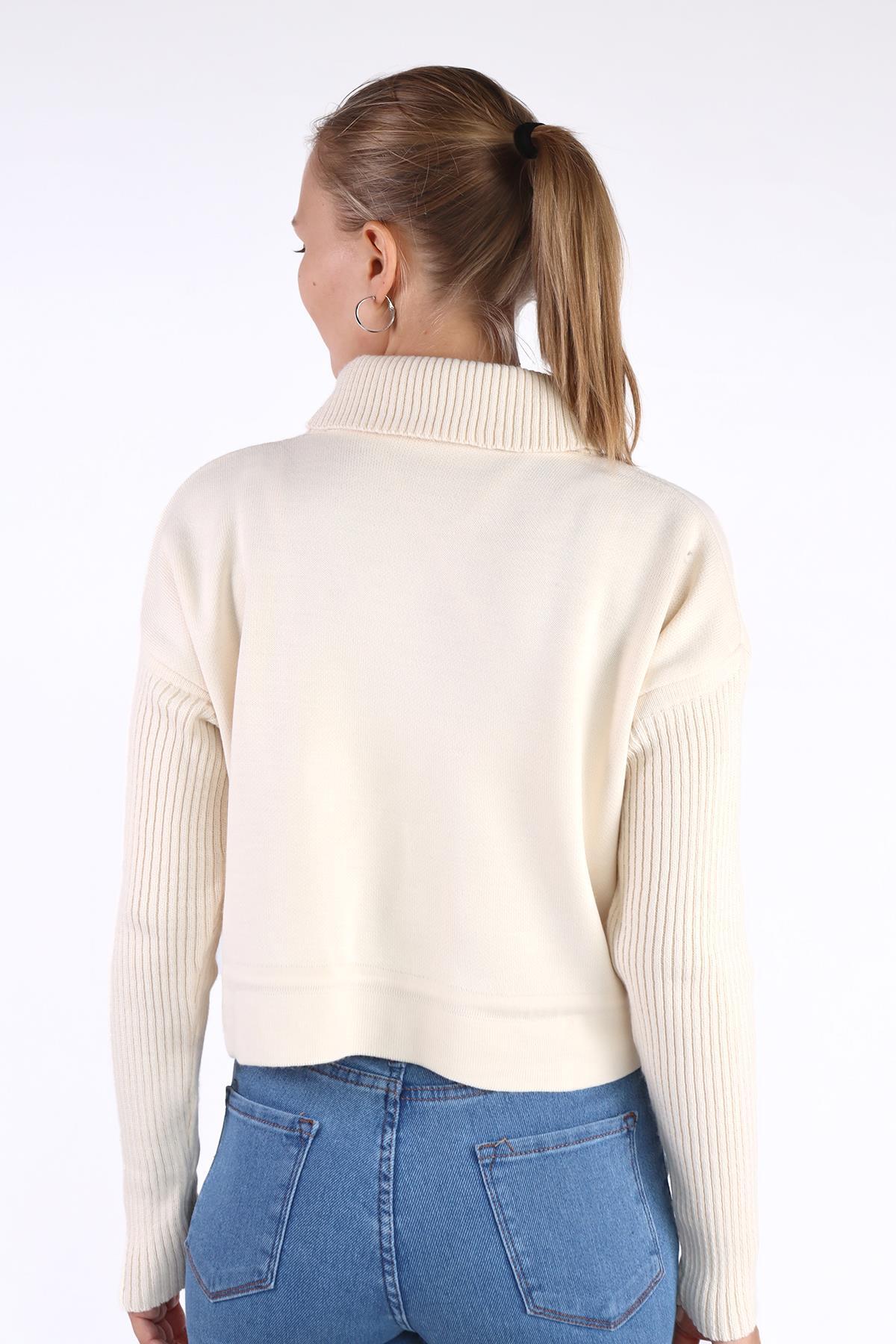 Taş Etek Bağcık Detay Kazak 24284 - 5