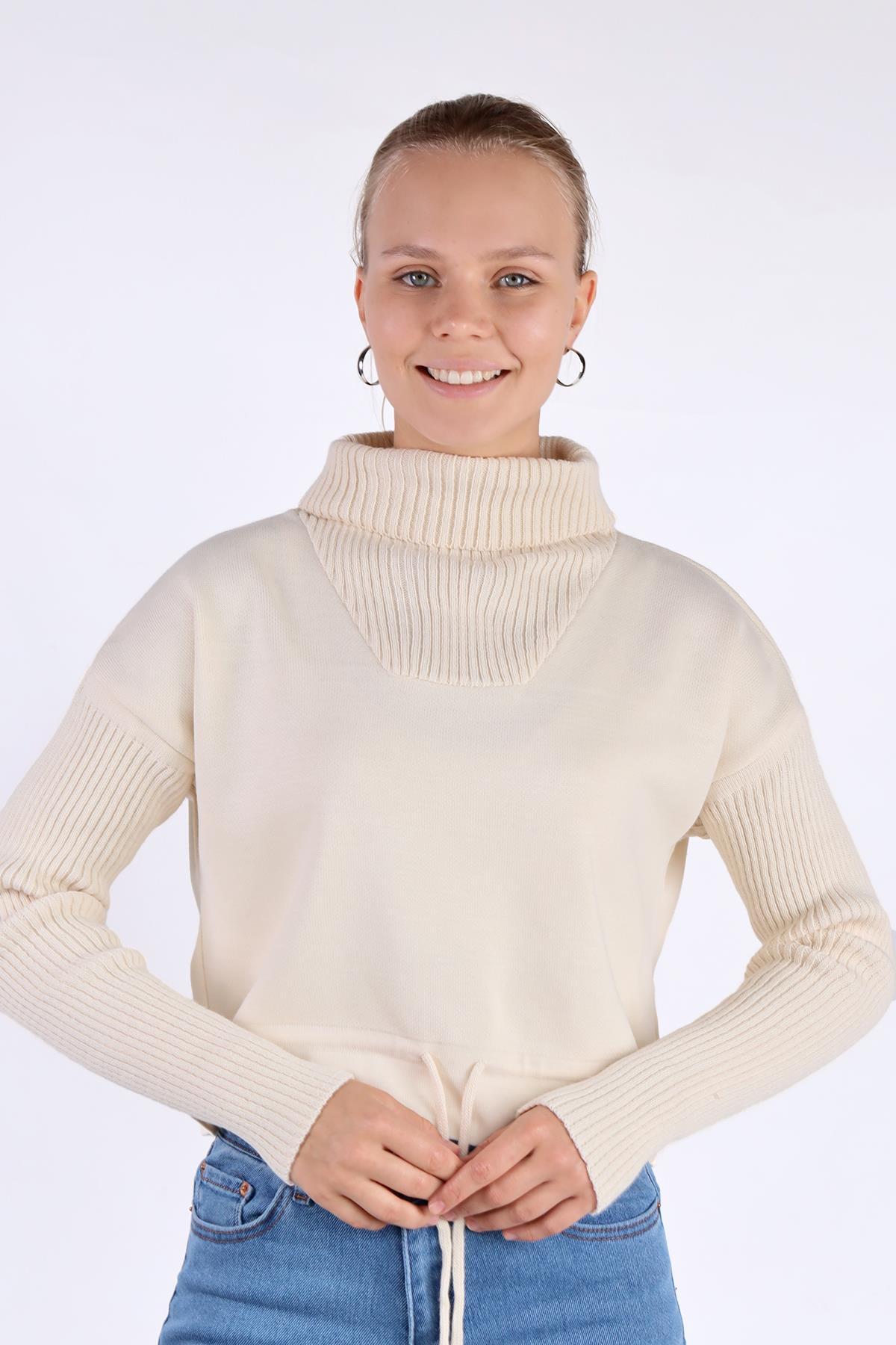 Taş Etek Bağcık Detay Kazak 24284 - 8