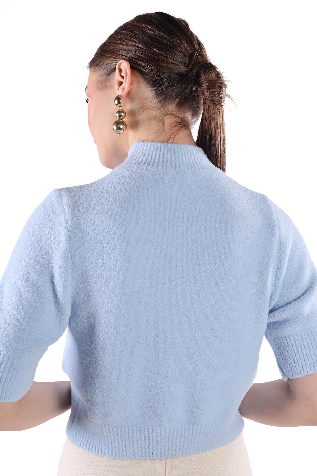 Bebe Mavi Kısa Kol Boğazlı Kazak 24291 - 5