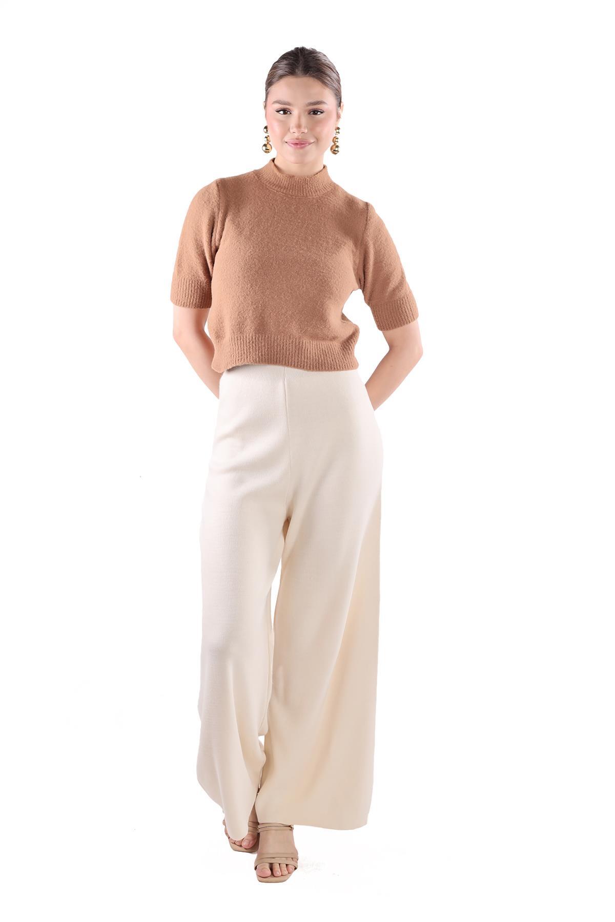 Camel Kısa Kol Boğazlı Kazak 24291 - 2