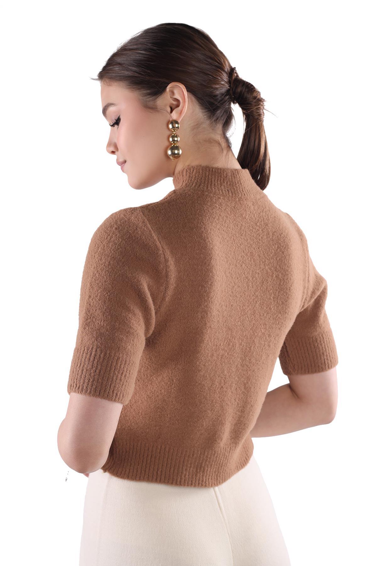 Camel Kısa Kol Boğazlı Kazak 24291 - 3